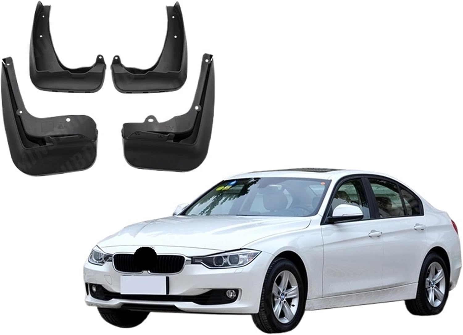 4pcs Car Front Rear Fender Flares Compatible with BMW 3 Series F30 F31 2012-2019 Splash Guards Mud Flaps Mudguard Mudflap 2013 14 15 16