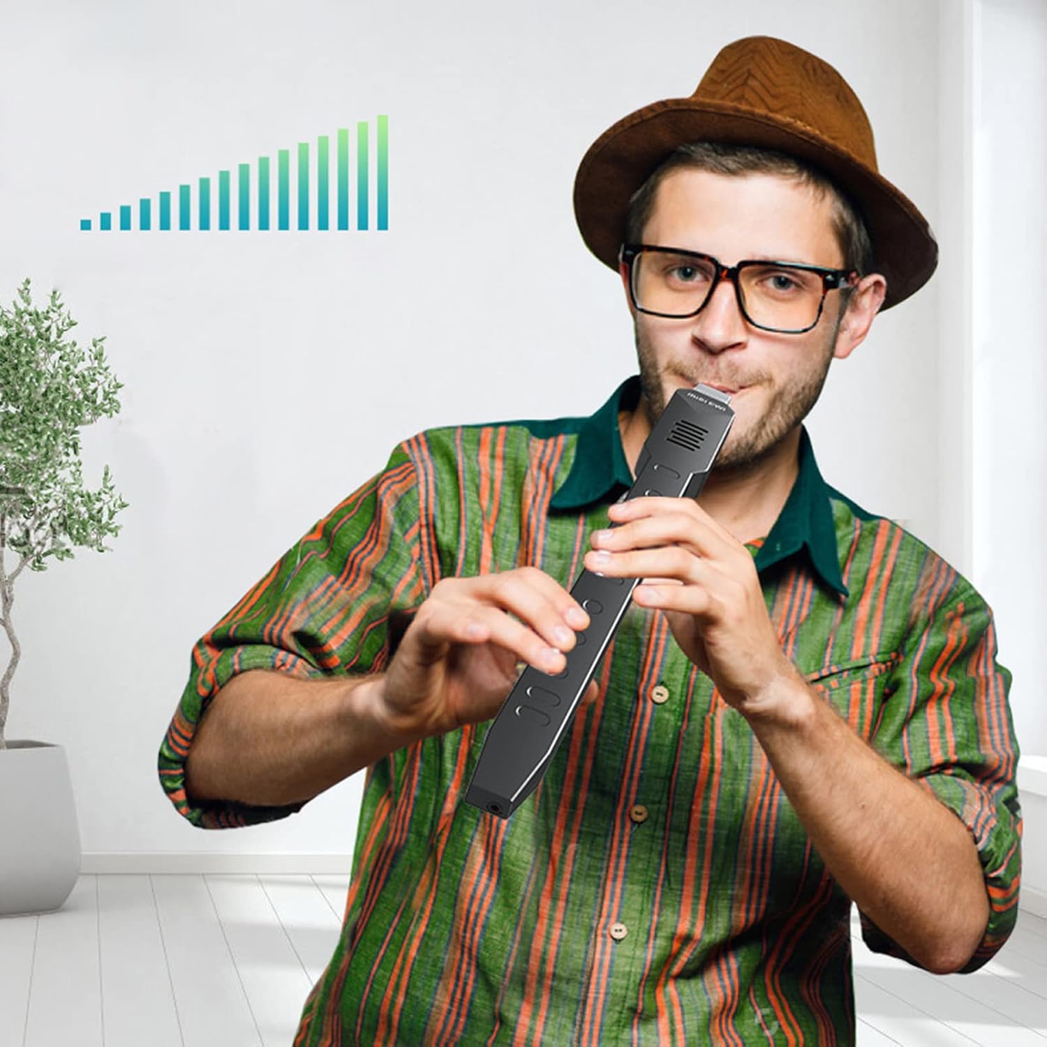 Digital Digital Wind Saxophone Electronic Wind Instrument For Various Musical Instrument Sound Sax Music Instrument Digital Wind Instrument Saxophone Instrument For Adults Pocket Digital, Black