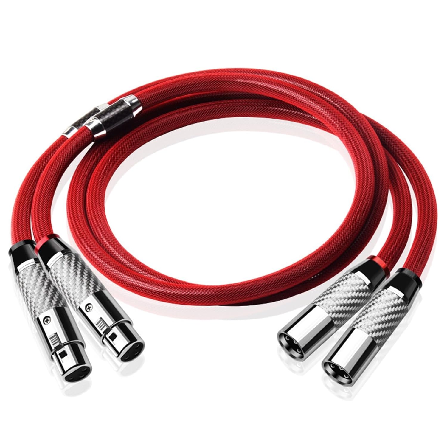 HiFi 2XLR Male to 2XLR Female Cable Hi-end Pure Silver 2XLR Balanced Cable for Microphone Amplifier(3.5 m)