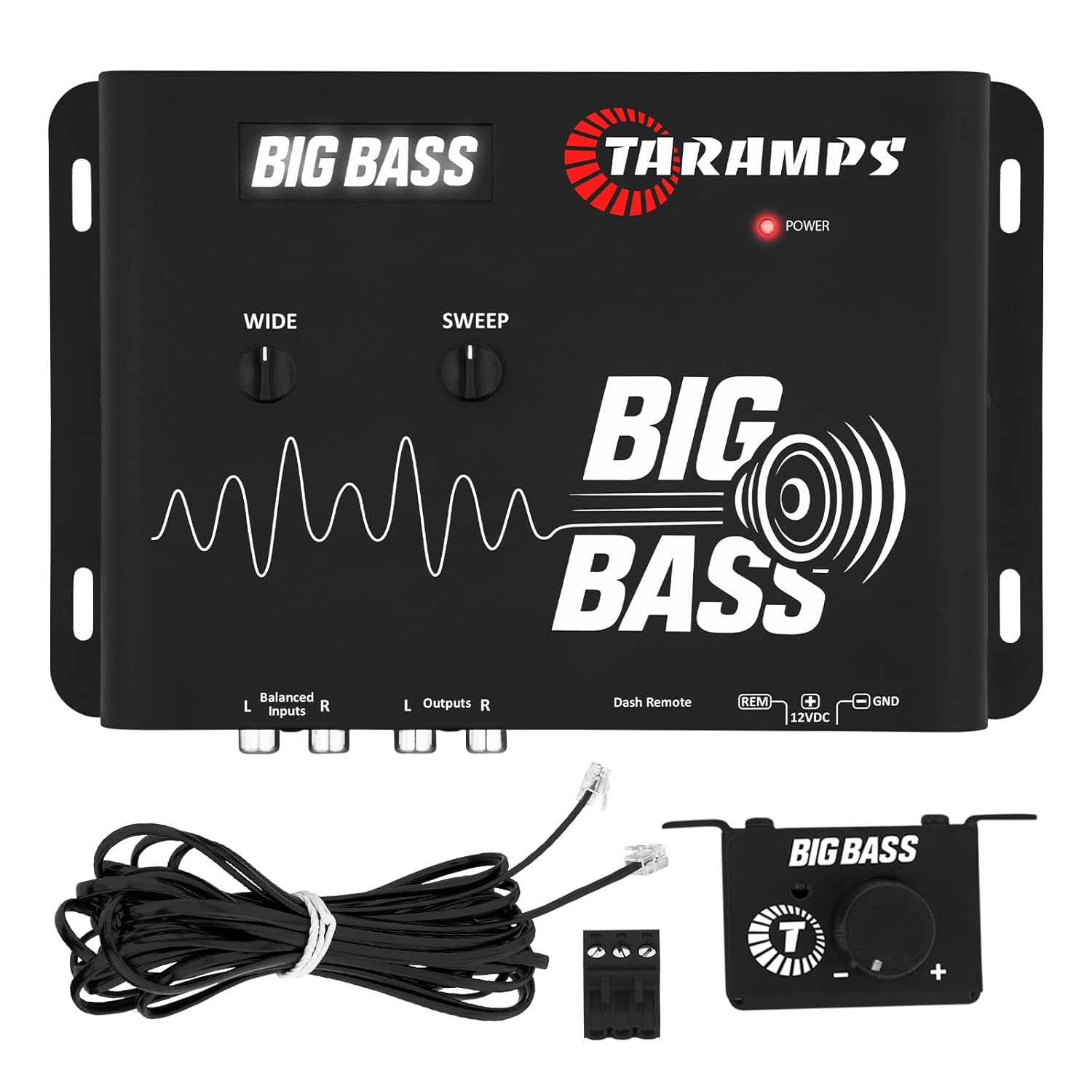 Taramps Big Bass DSP, Deep Bass Processor for Car Audio Systems, Subwoofer Impact Booster with Adjustable Frequency & Sweep Controls