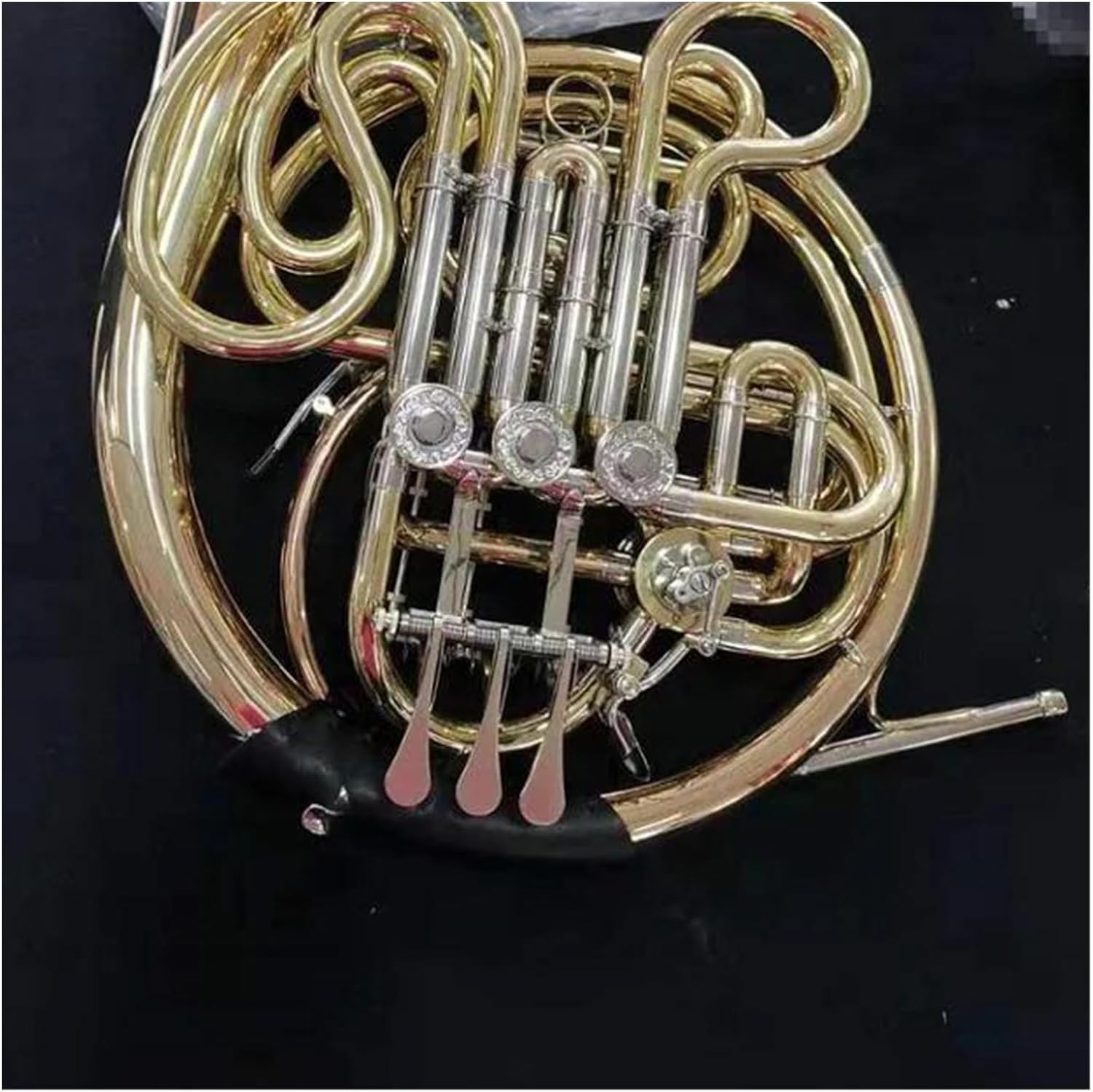 Bb key double row French horn white copper tuning pipe