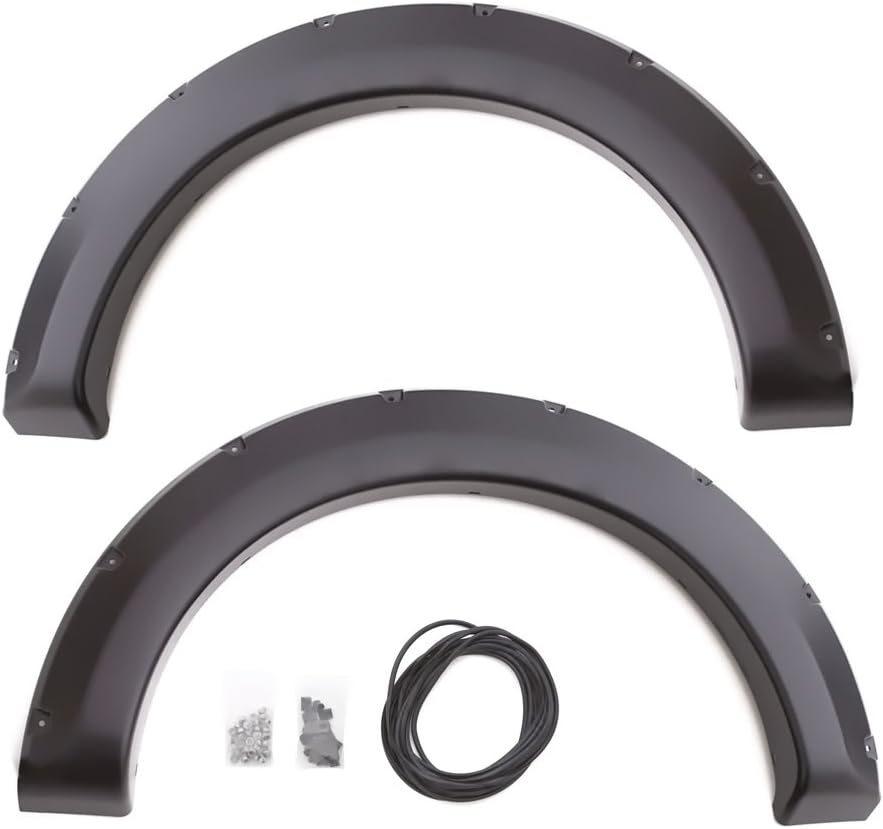 Lund RX311SB Elite Series Black Rivet Style Standard Rear Fender Flare - 2 Piece