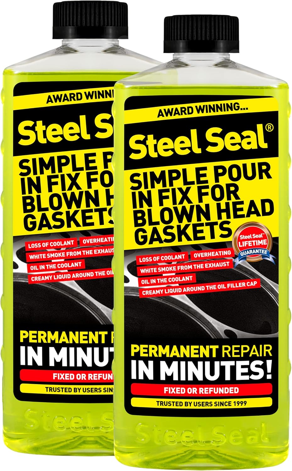 Steel Seal Blown Head Gasket Fix Repair Sealer - 8 Cylinder