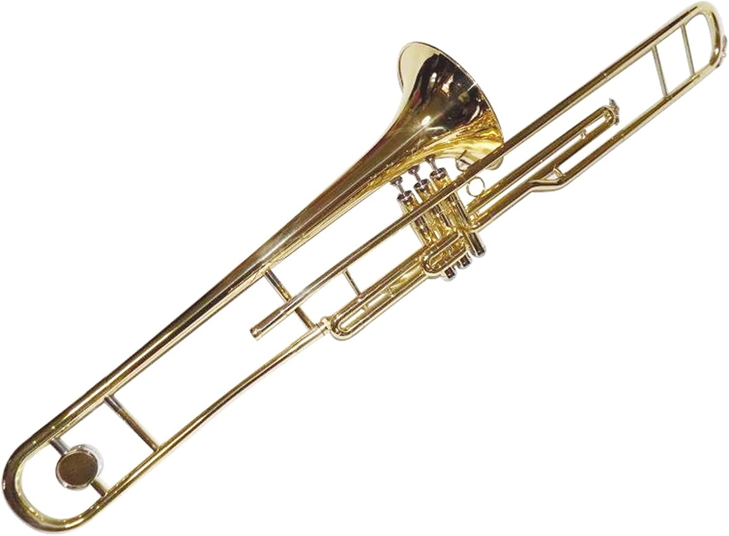 Standard Trombone Bb Piston Trombone Lacquer with Case Mouthpiece Yellow Brass Trombone Musical Instruments Valve Trombone