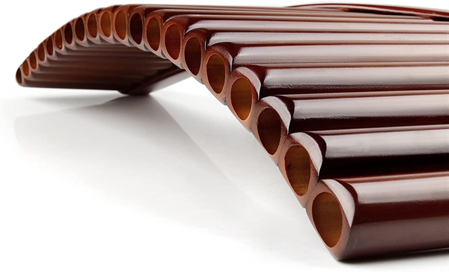 PanPipes Woodwind Instrument E Key Handmade Panpipes 20 Pipes Brown Pan Flute Musical Instrument