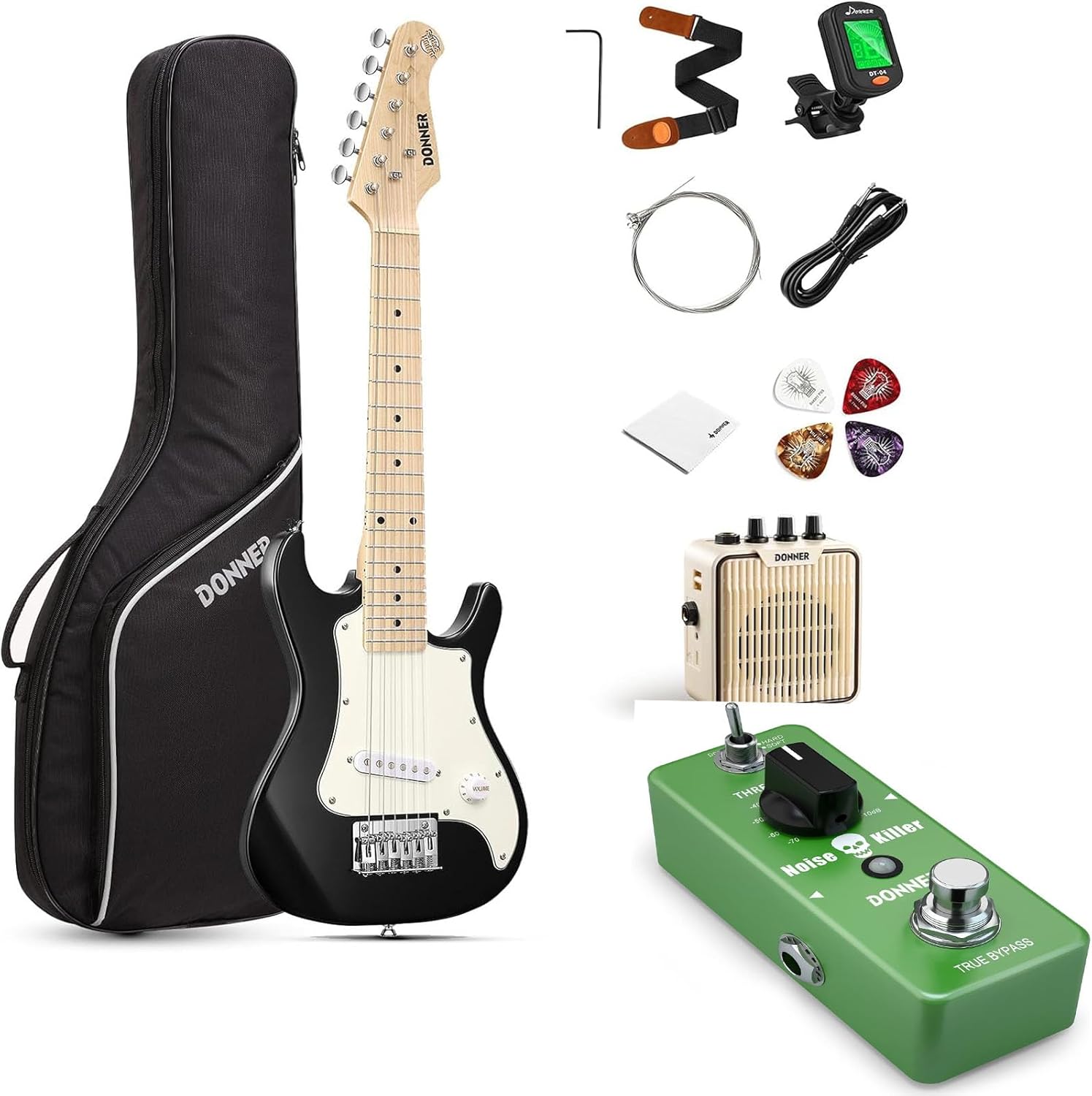 Donner 30 Inch Kids Electric Guitar Beginner Kits -Noise Gate Pedal