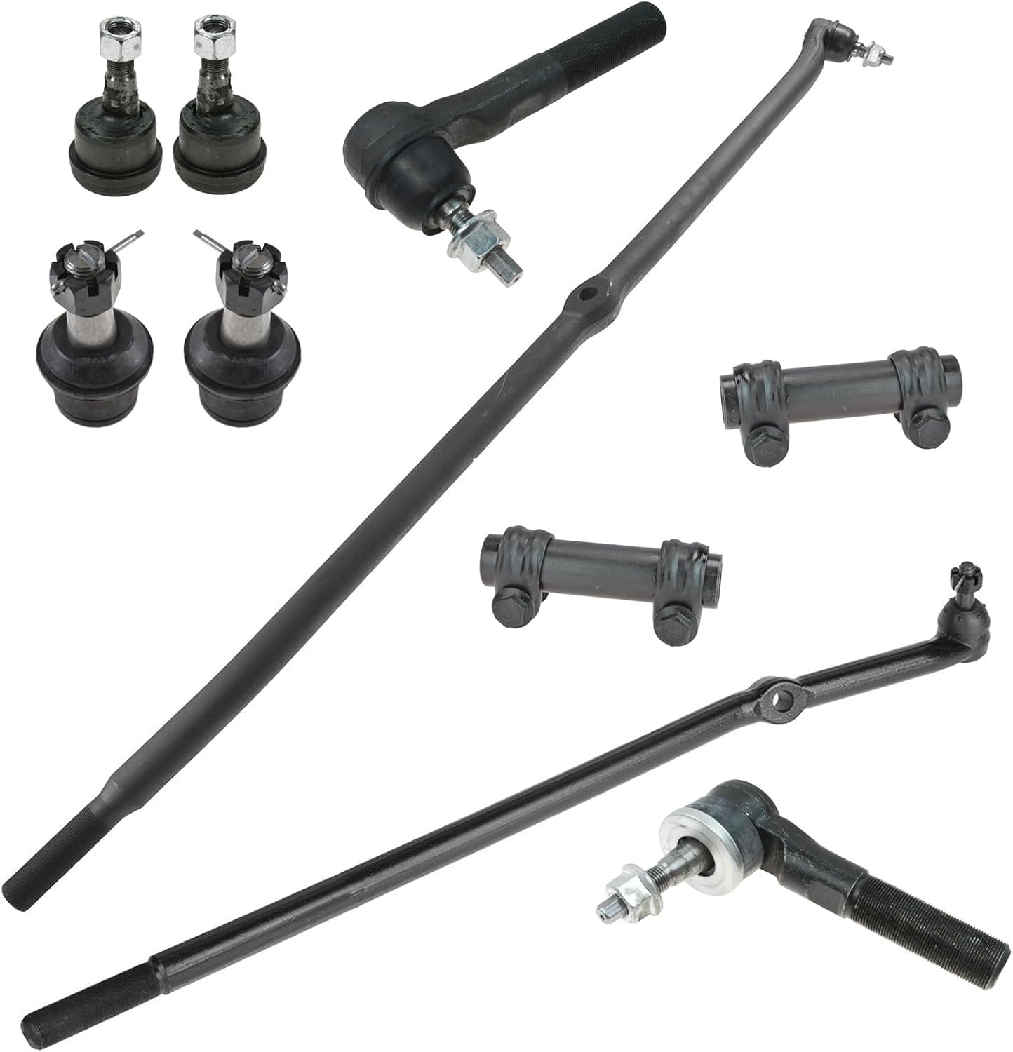 TRQ Front Steering & Suspension Kit Ball Joint Drag Link Tie Rod Tie Rod Adjusting Sleeve Compatible with 2006-2008 Dodge Ram 1500 2003-2008 Ram 2500 Ram 3500