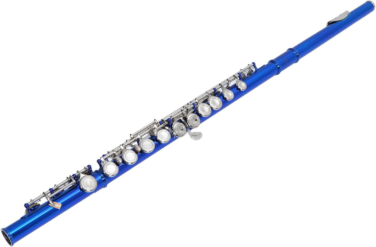 C Flute Cupronickel Closed Hole 16 Holes Flute for Beginner and Student Bright Sound with Tuning Rod Cleaning Kit Portable Bag Gloves