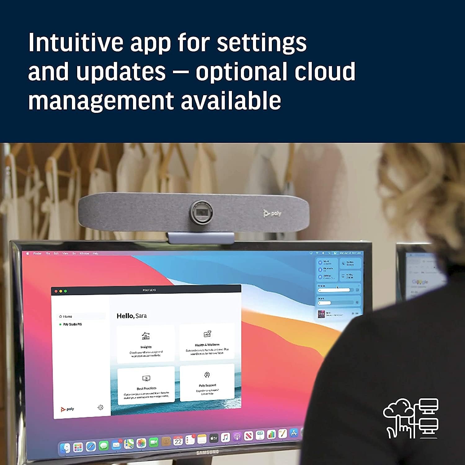 Poly Studio P15 Personal Video Bar (Plantronics + Polycom) - 4K Video Quality - Camera, Microphones & Speaker Solution with Premium Audio & Video - Certified for Zoom and Teams