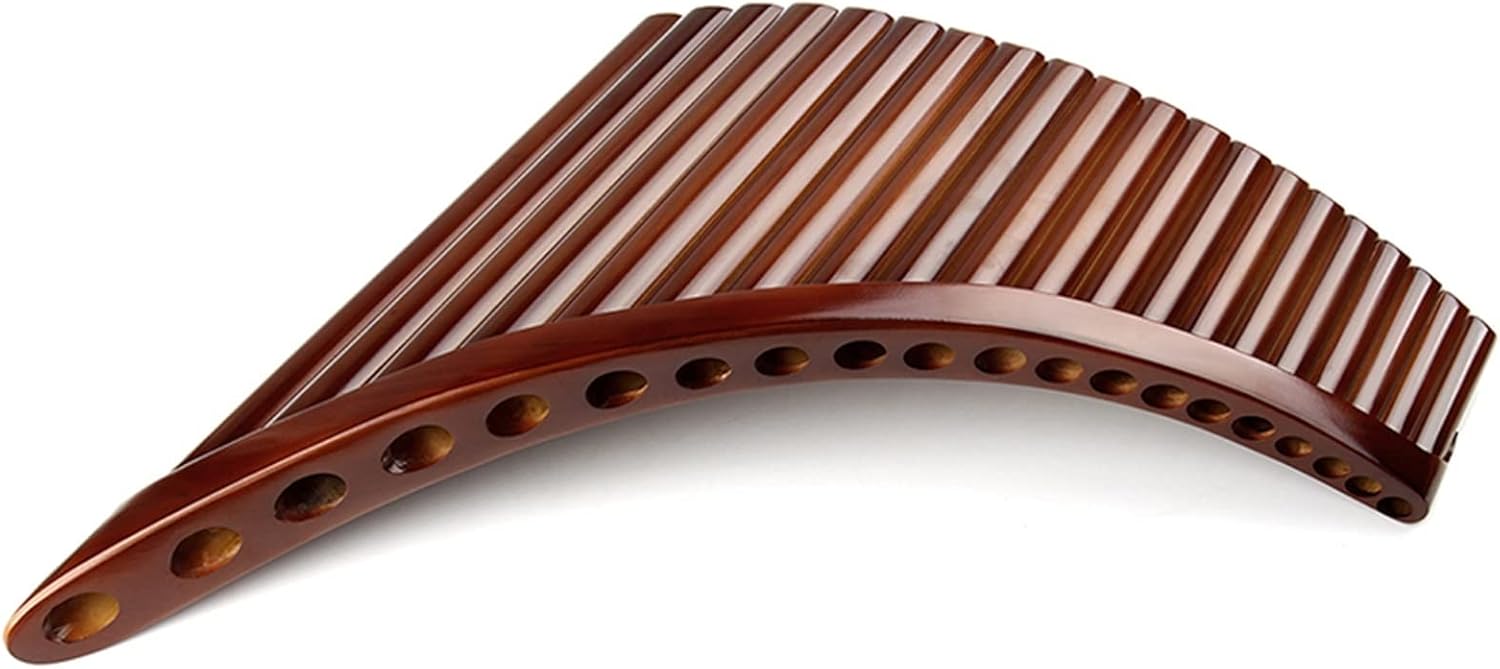 PanPipes Woodwind Instrument E Key Handmade Panpipes 20 Pipes Brown Pan Flute Musical Instrument