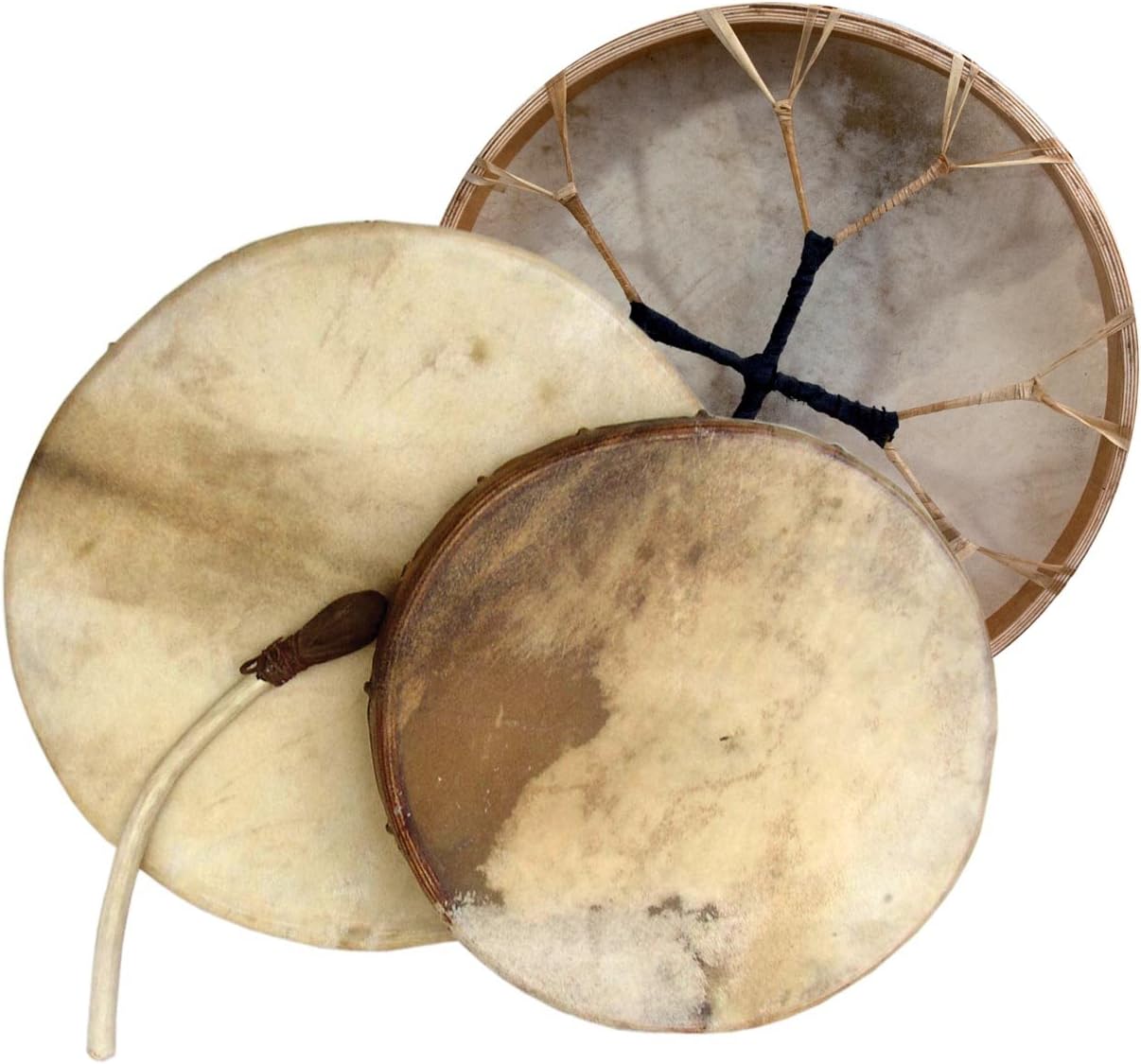 Shaman drum round with goat skin, Frame Drum, handmade … (16