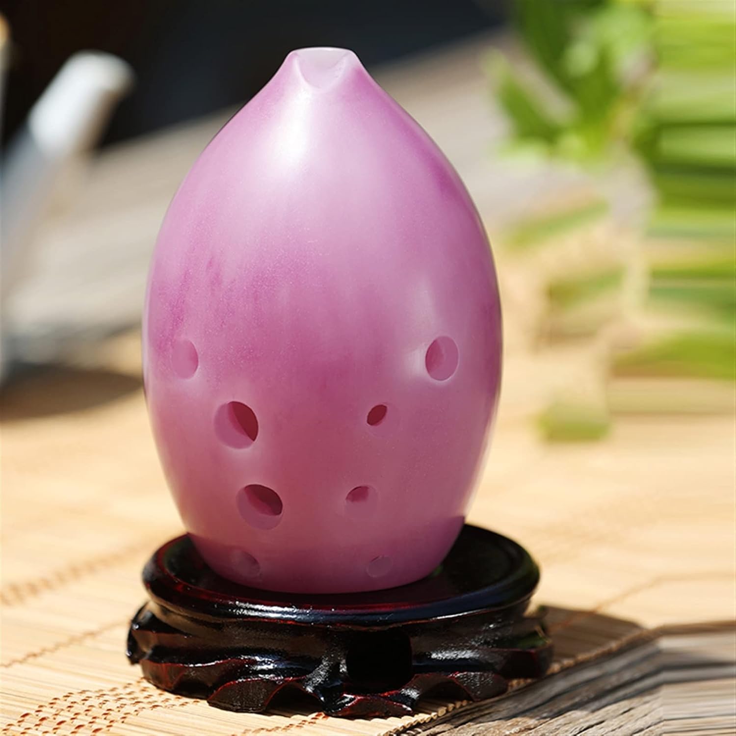 Purple Ten-Hole Pear-Shaped Resin G-Tune Pottery Xun Performance Type Adult Portable Traditional Wind Instrument Children Ocarina