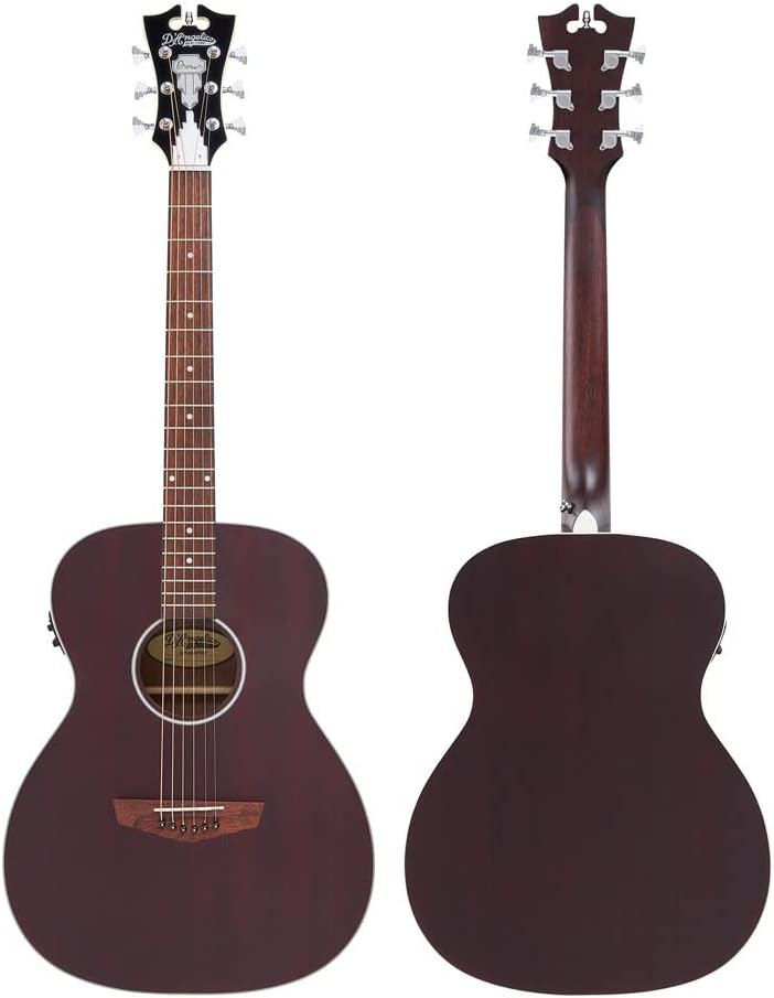 D'Angelico DAPLSOMSTWCP Premier Tammany LS Acoustic-Electric Guitar, Trans Wine (Gear Hero Exclusive)