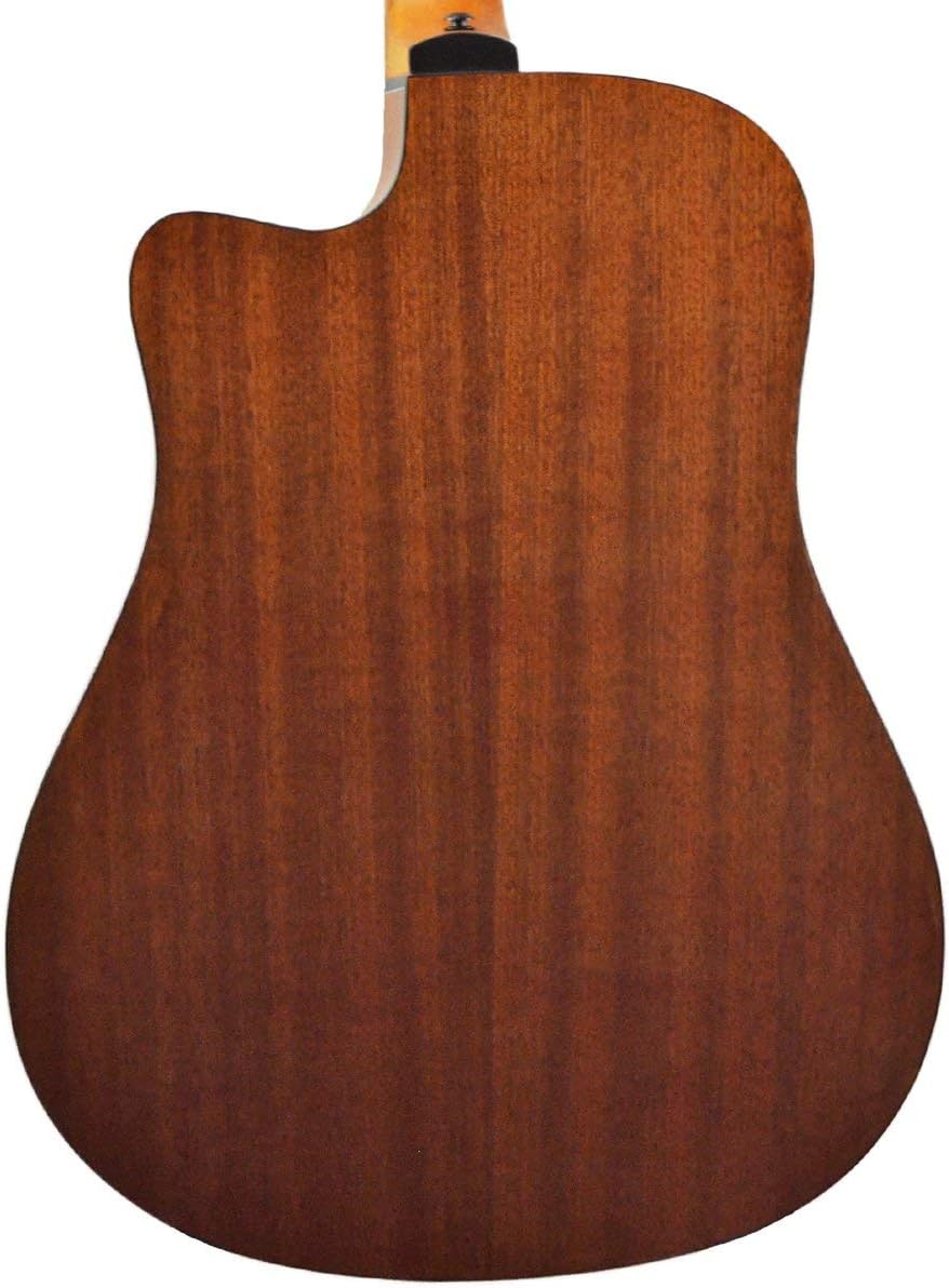 Antonio Giuliani Acoustic Guitar (CLEAR) Bundle (DN-2) - Dreadnought Guitar with Case, Strap, Strings and Accessories