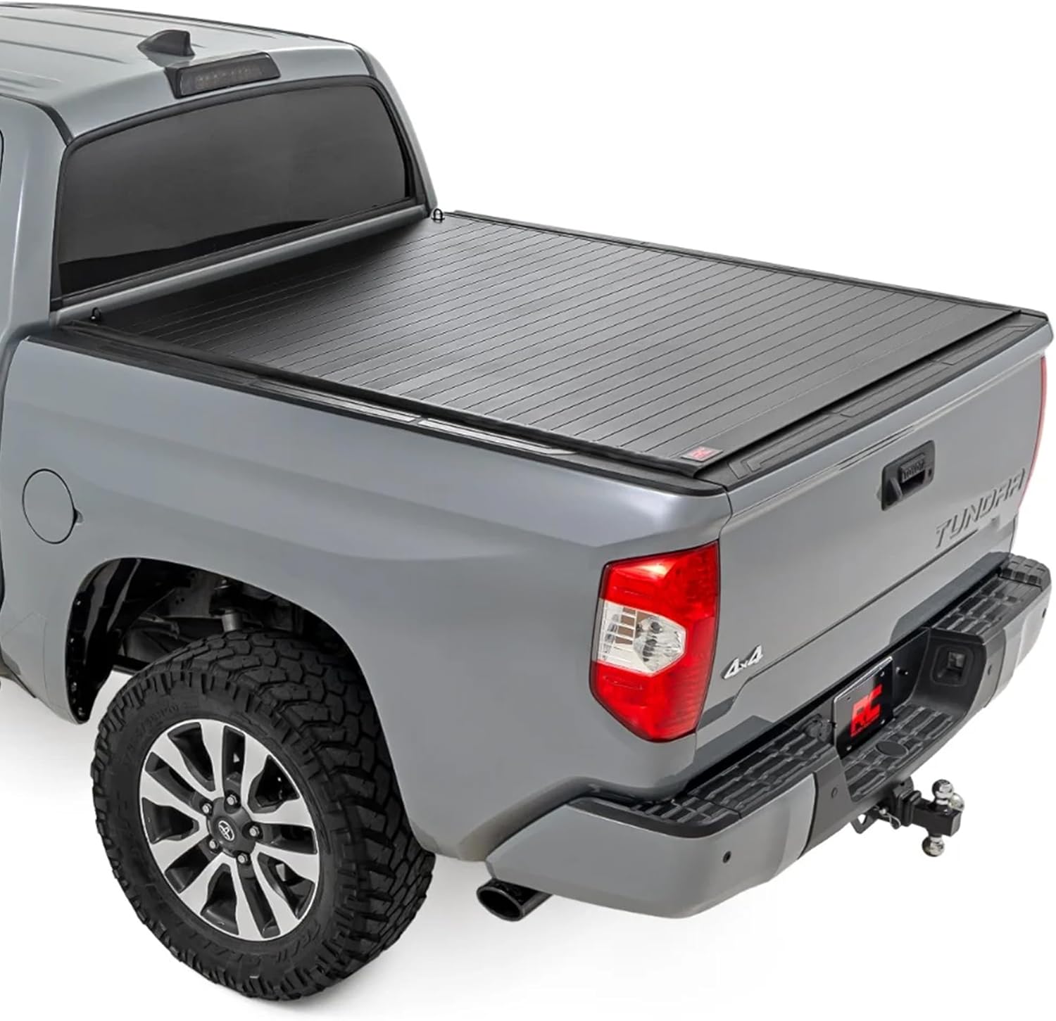 Rough Country Hard Roll-Up Tonneau Cover for Toyota Tundra (2007-2021) - Aluminum Truck Bed Cover, Fits 5'7 Short Bed