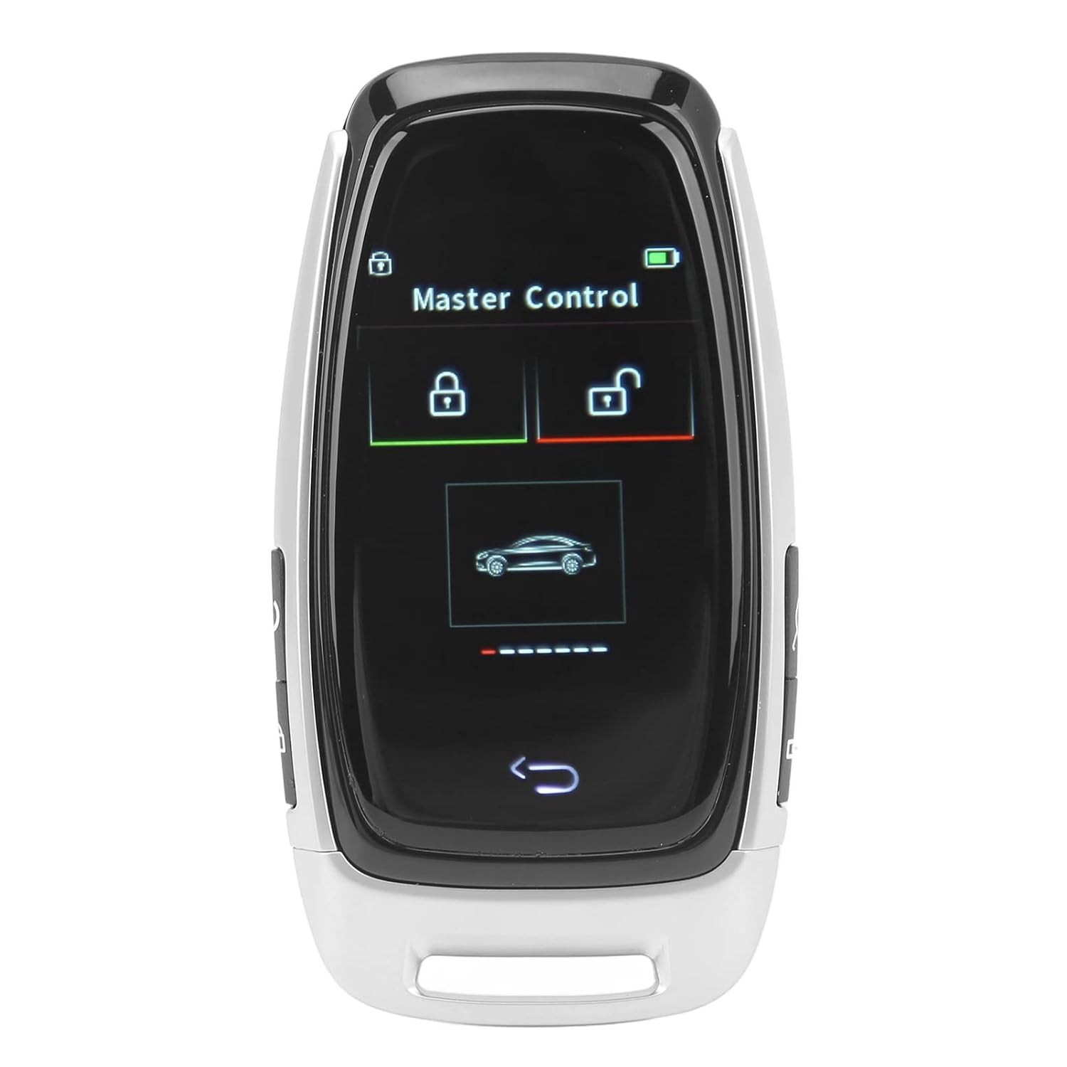 Remote Car Key, Smart LCD 5.0 Connection Auto Lock Unlock Key Fob Anti Loss Replacement Keyless Entry Remote Control Key Fob for One Button Start (Silver)