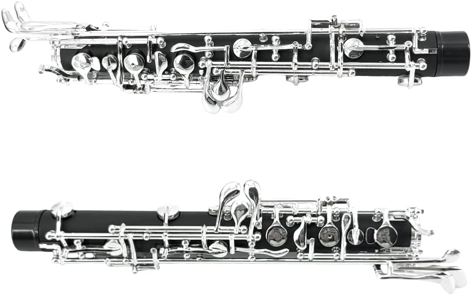 Yinfente Professional Oboe Ebonite C Key Left F Resonance Semi-Automatic Woodwind Instrument With Oboe Accessories