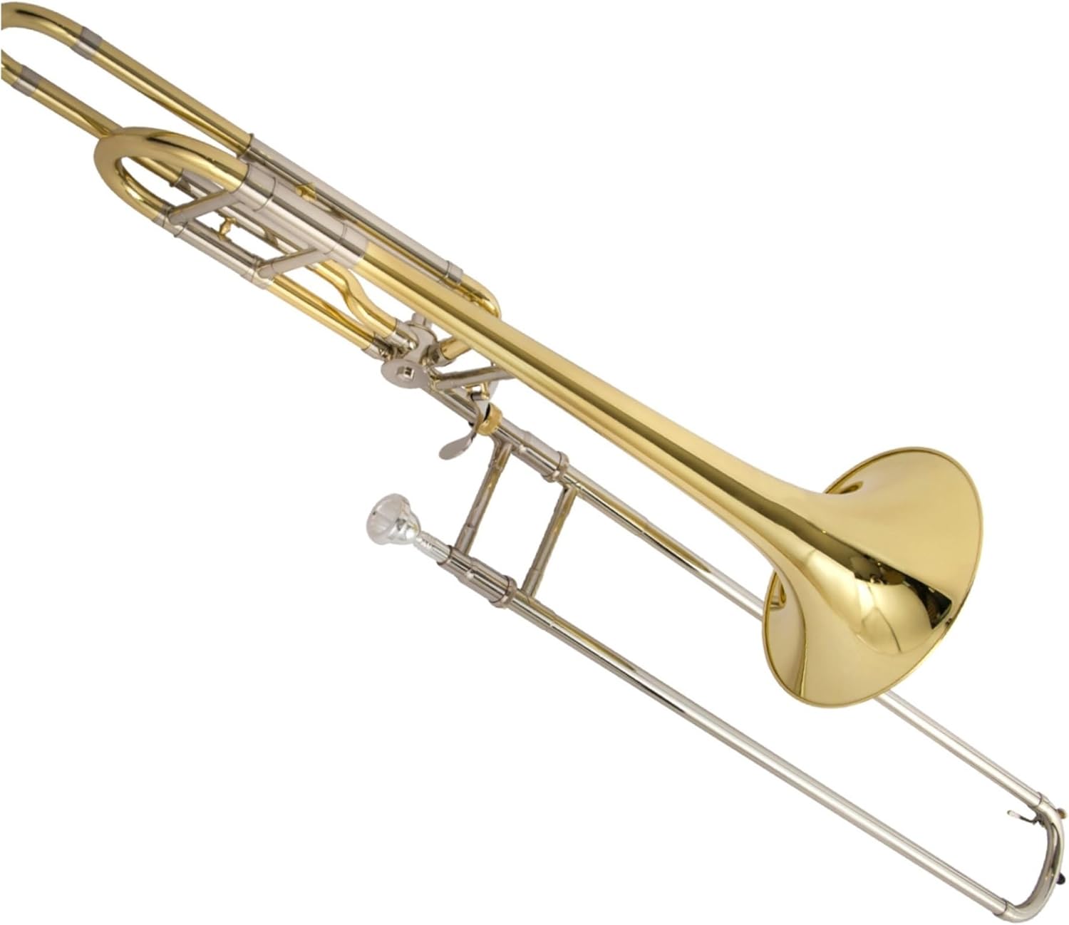 Adult Trombone Instrument Tenor Trombone Instrument B Flat To F Key Professional White Copper Material