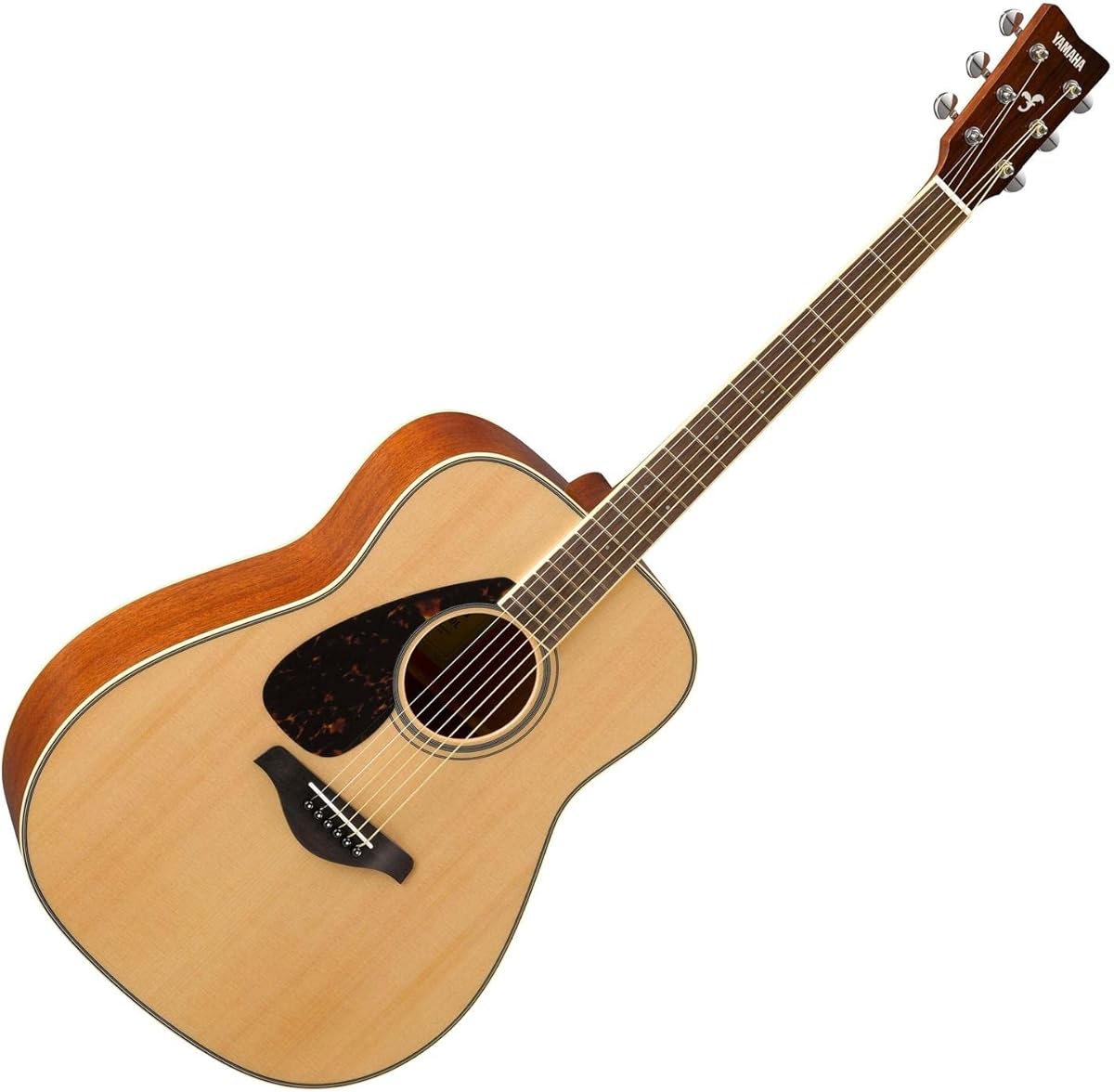 Yamaha FG820LNT LEFT-HANDED Solid Sitka Spruce Top Natural Folk Acoustic Guitar