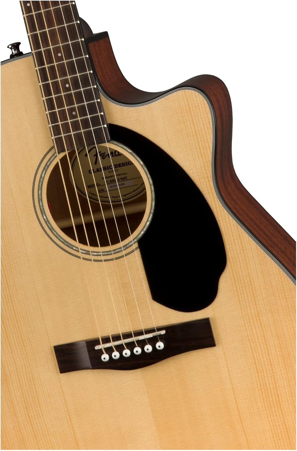 Fender CC-60SCE Concert Cutaway Acoustic Guitar, with 2-Year Warranty, Natural