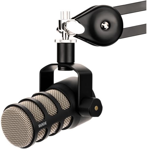 Rode PodMic Dynamic Podcast Microphone with StreamEye BOOMARM Mic Arm, XLR Cable and StreamEye Polishing Cloth