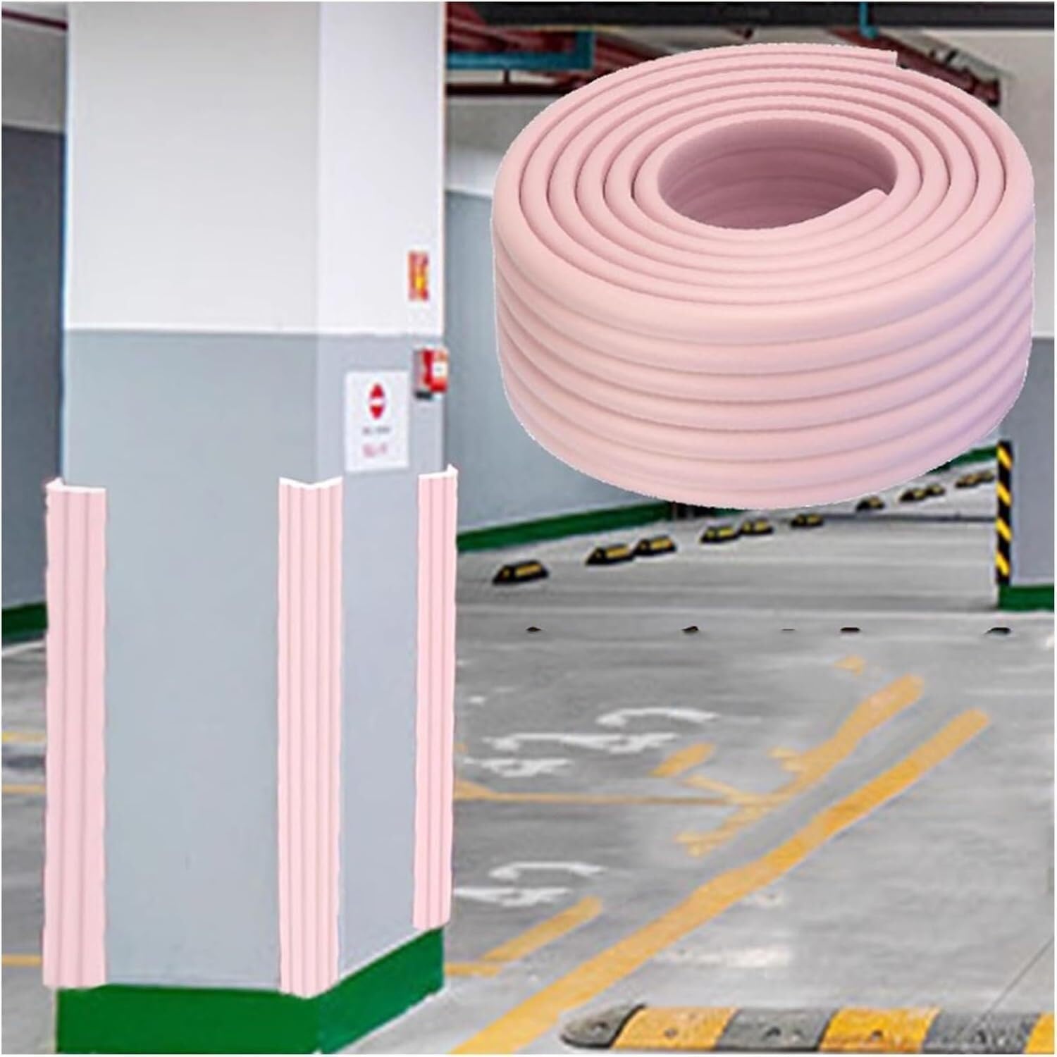 Rubber Corner Guards Wall Corner Guard for Parking Garages High Resilience Sponges Table Corners Column Window Sills Corner Guard(2m-20pcs)