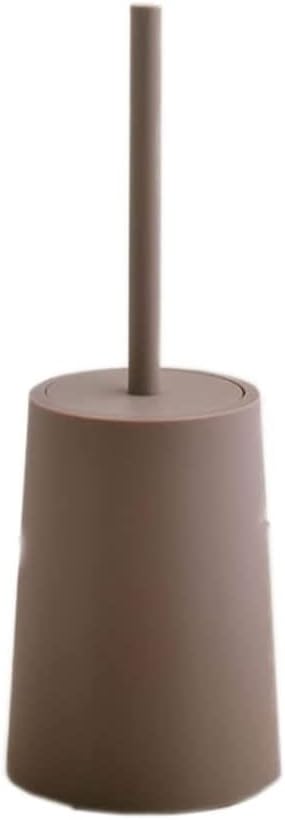 Toilet Brush Plastic Toilet Bowl Brush Set Toilet Brush and Holder Toilet Brushes for Bathroom Bathroom Brush Cleaning Brush Toilet Brush and Holder (Color : Grey) (Brown)