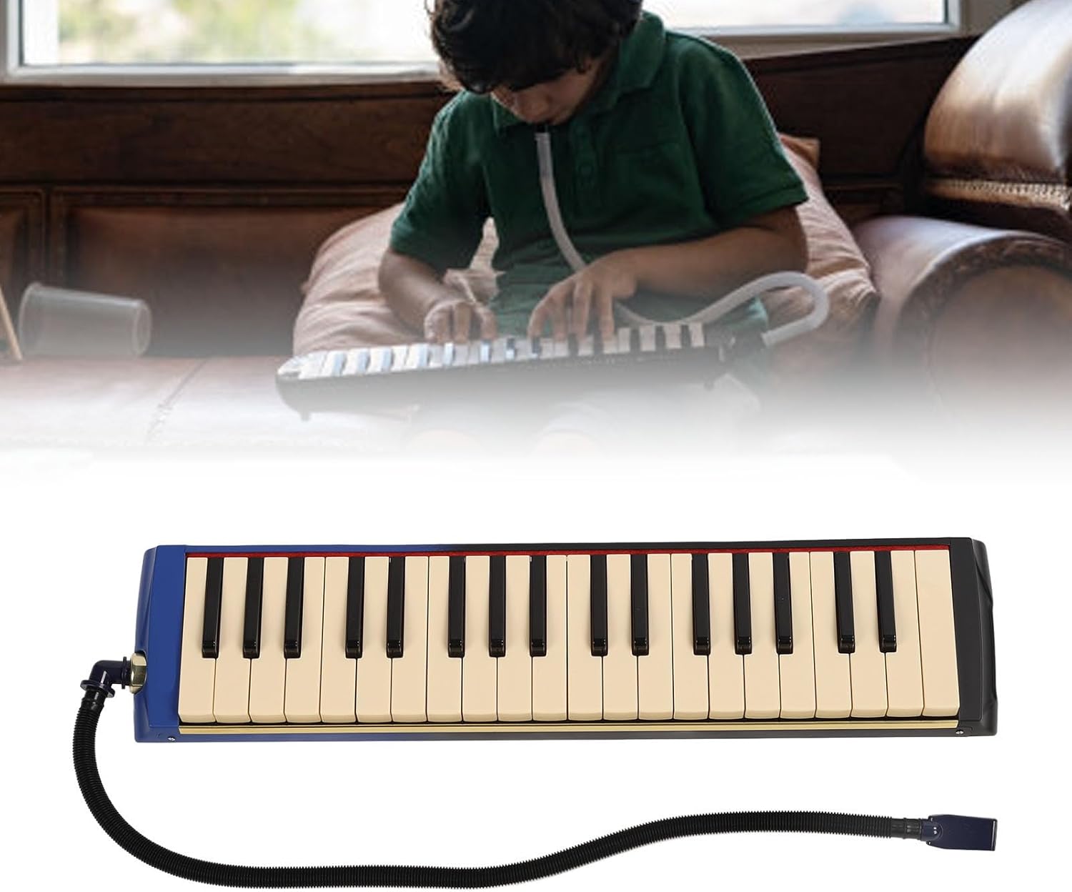 37 Key Professional Melodica Instrument ABS Material, Music Class, Long lasting Reliability for Beginners