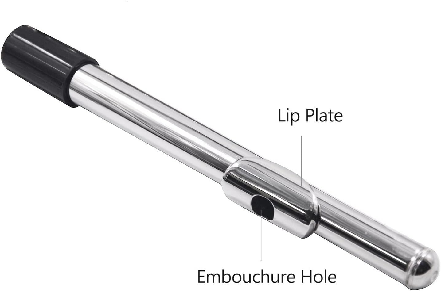 Flute Kit Closed Hole C Flute 16 Keys Cupronickel Nickel-Plated Wind Instrument with Carry Case Cleaning Cloth Gloves Intermediate Flute