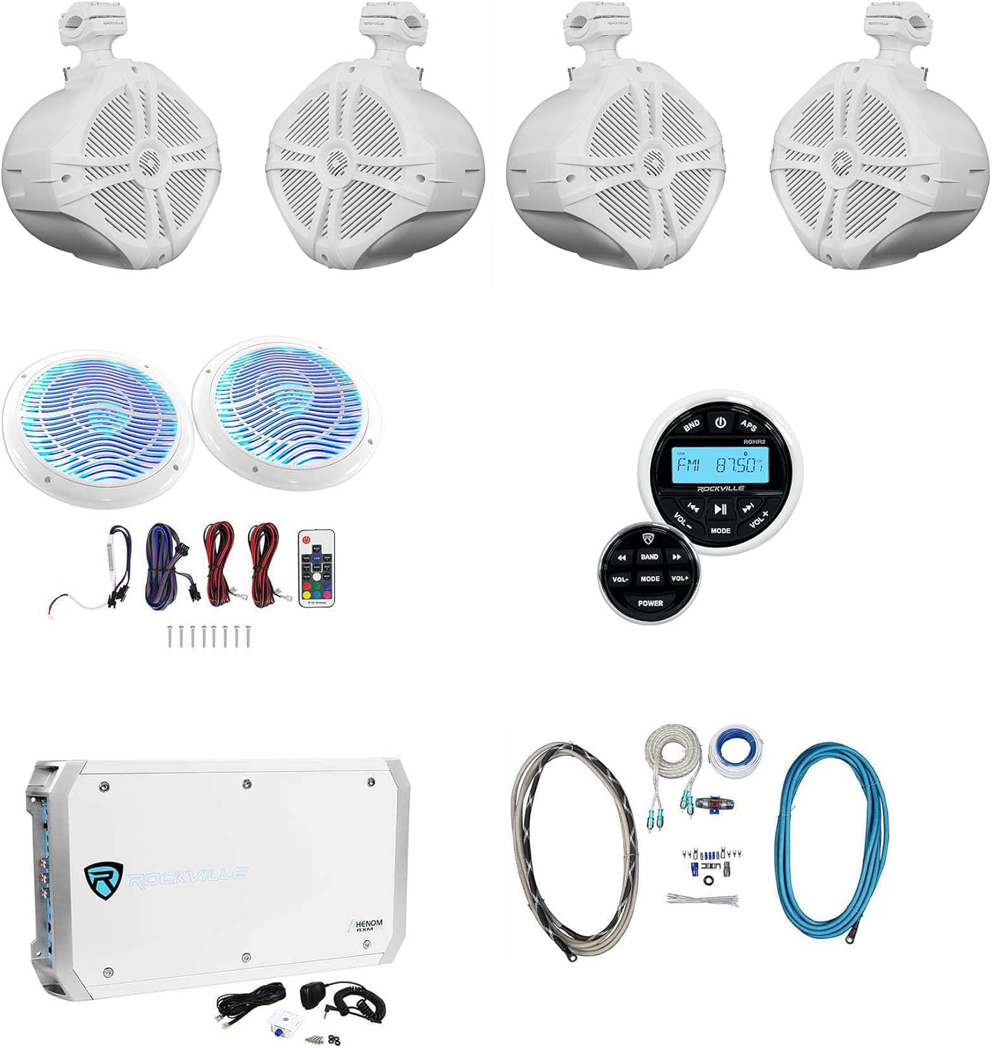 Rockville RWB90W Bundle: (2) Pair 8