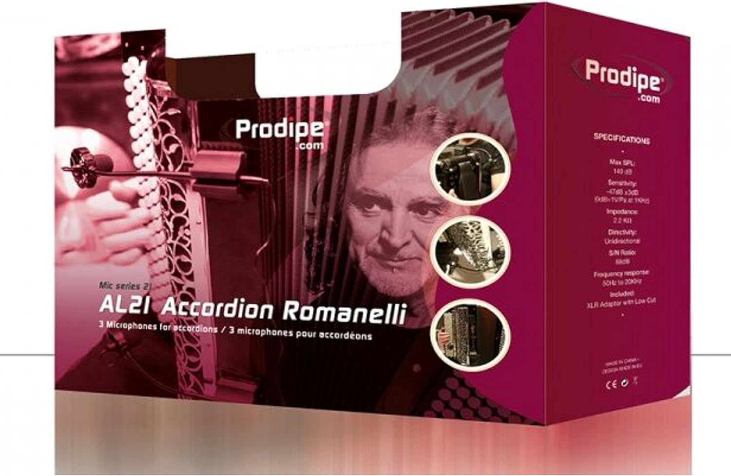 Prodipe AL-21 Set of 3 Microphones for Accordion