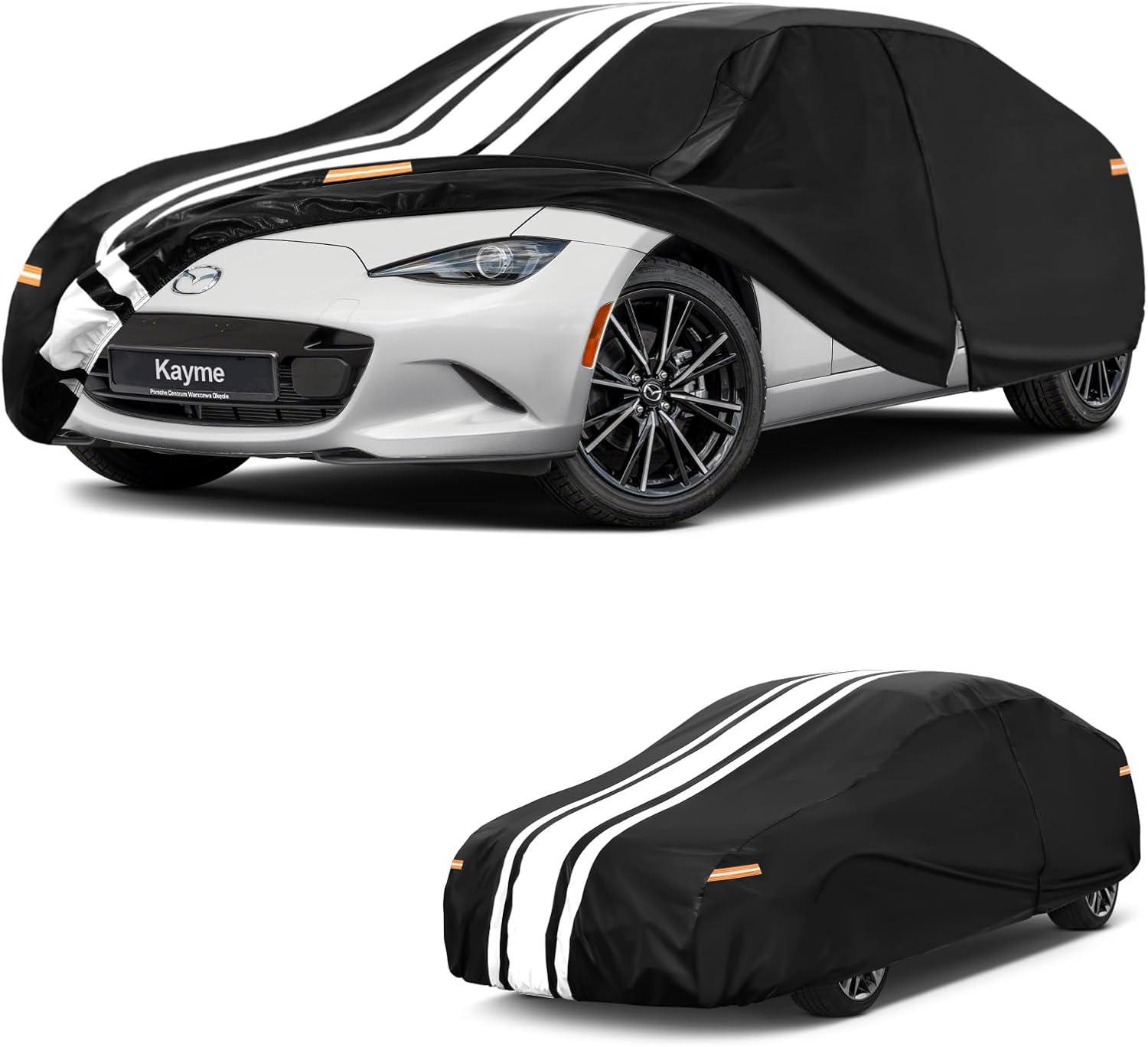 Kayme Mazda Miata Car Cover Waterproof All Weather for Automobiles, Custom Fit for Miata MX-5 MX5 (1992-2025), Gift with Tape/Towel, Outdoor Full Exterior Cover Rain Snow Sun UV Protection.
