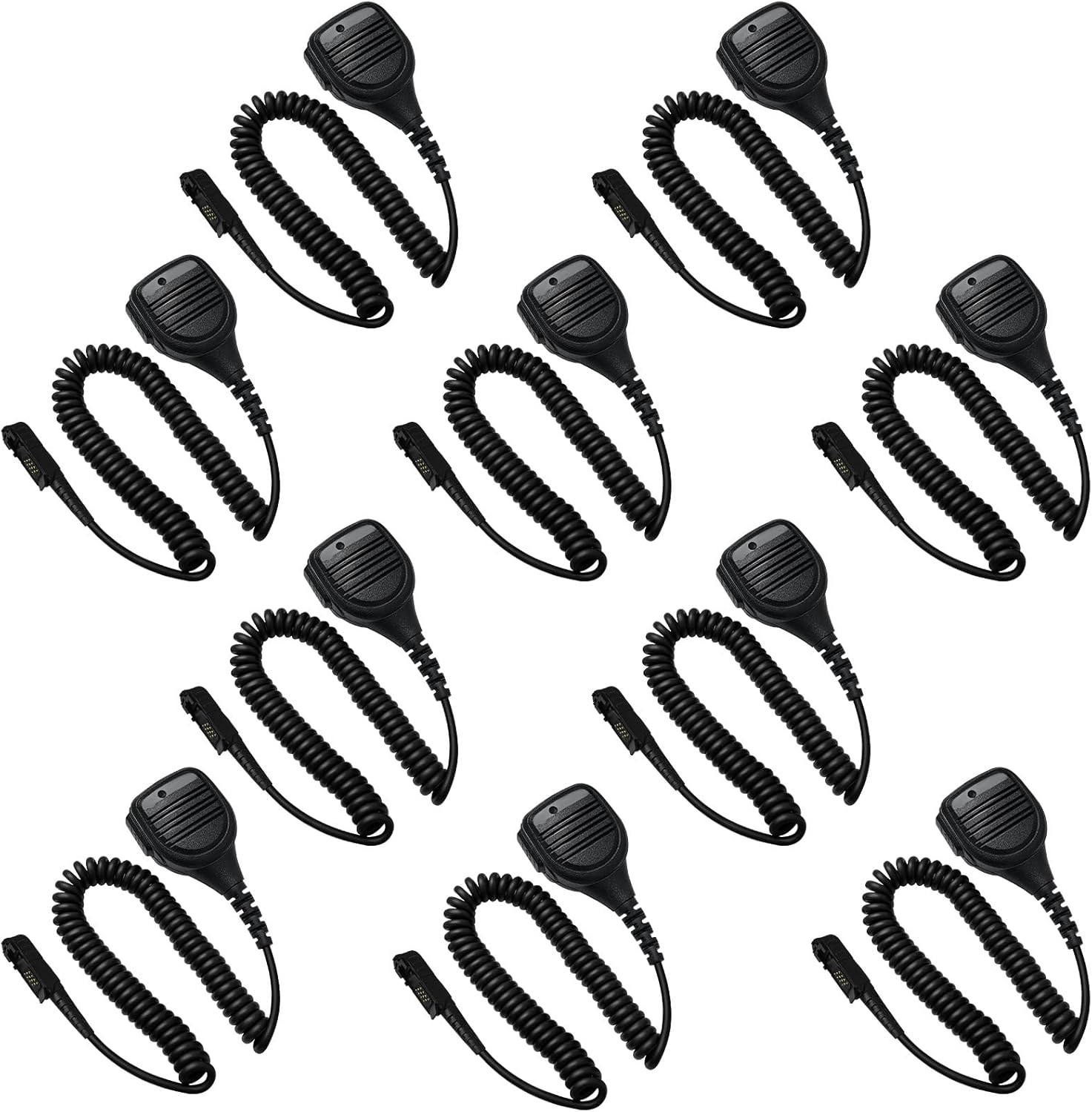10 Pack PMMN4076 PMMN4076A Heavy Duty Speaker Microphone PMMN4071AL PMMN4071 Remote Mic for Motorola XPR3300 3500e 3500 3000e 3000 XPR3300e XiR P6600i DP2000 DP2400,3.5mm Audio Jack