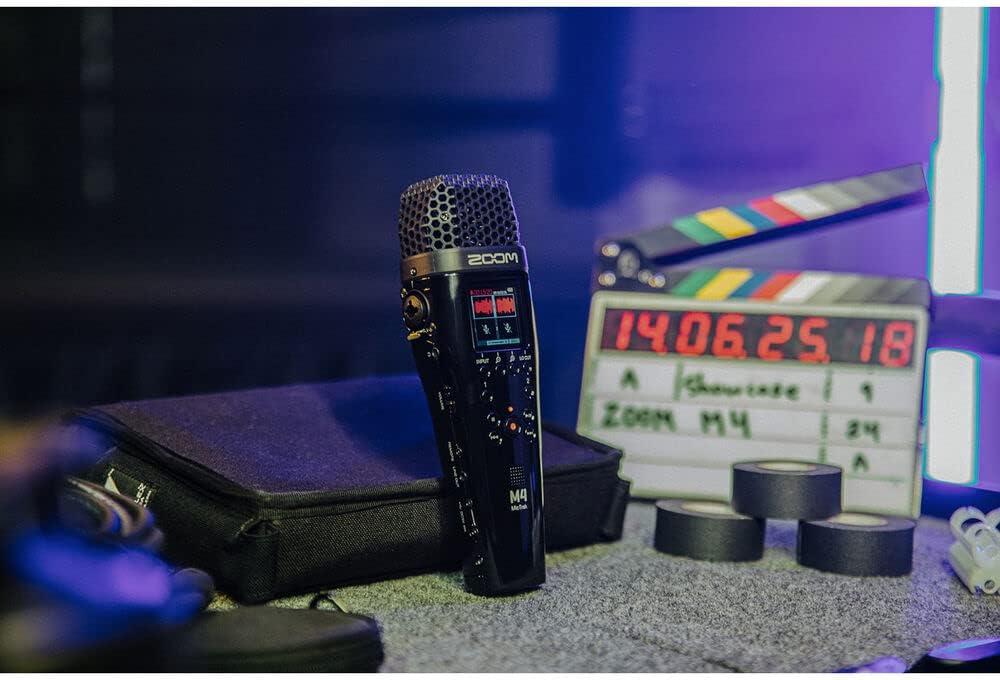 Zoom M4 MicTrak 4-channel 32-bit Recorder with Timecode Generator, Desktop Tripod Stand, 5x AA Batteries, USB-C to USB-C Cable, XLR Cables, SanDisk 32GB microSD Card and StreamEye Polishing Cloth