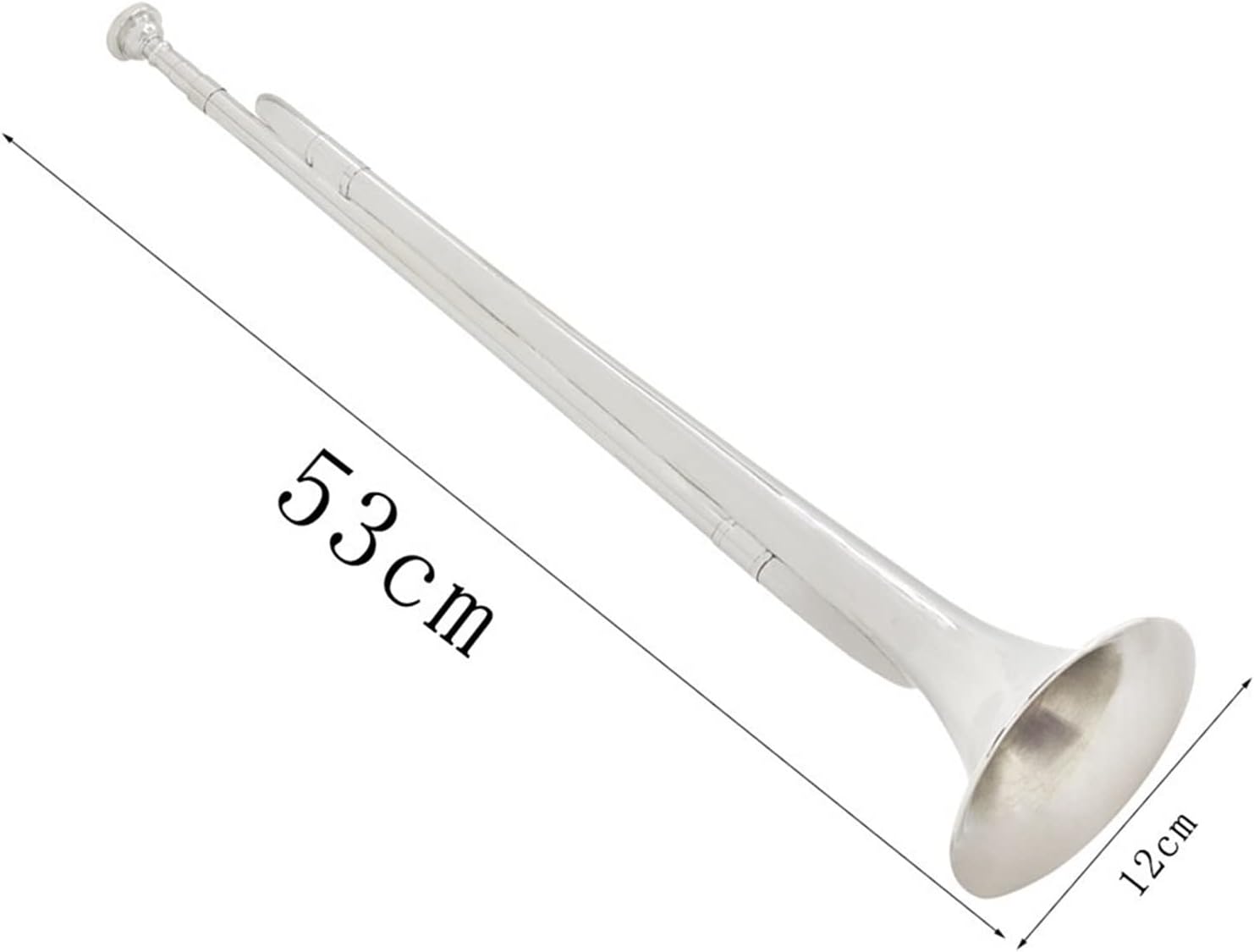 Trumpets Beginner Youth Horn Battle Trumpet Brass Musical Instrument School Band Cavalry Beginner Military Orchestra Bugle Call to Charge Trumpet Set (Color : Silver)