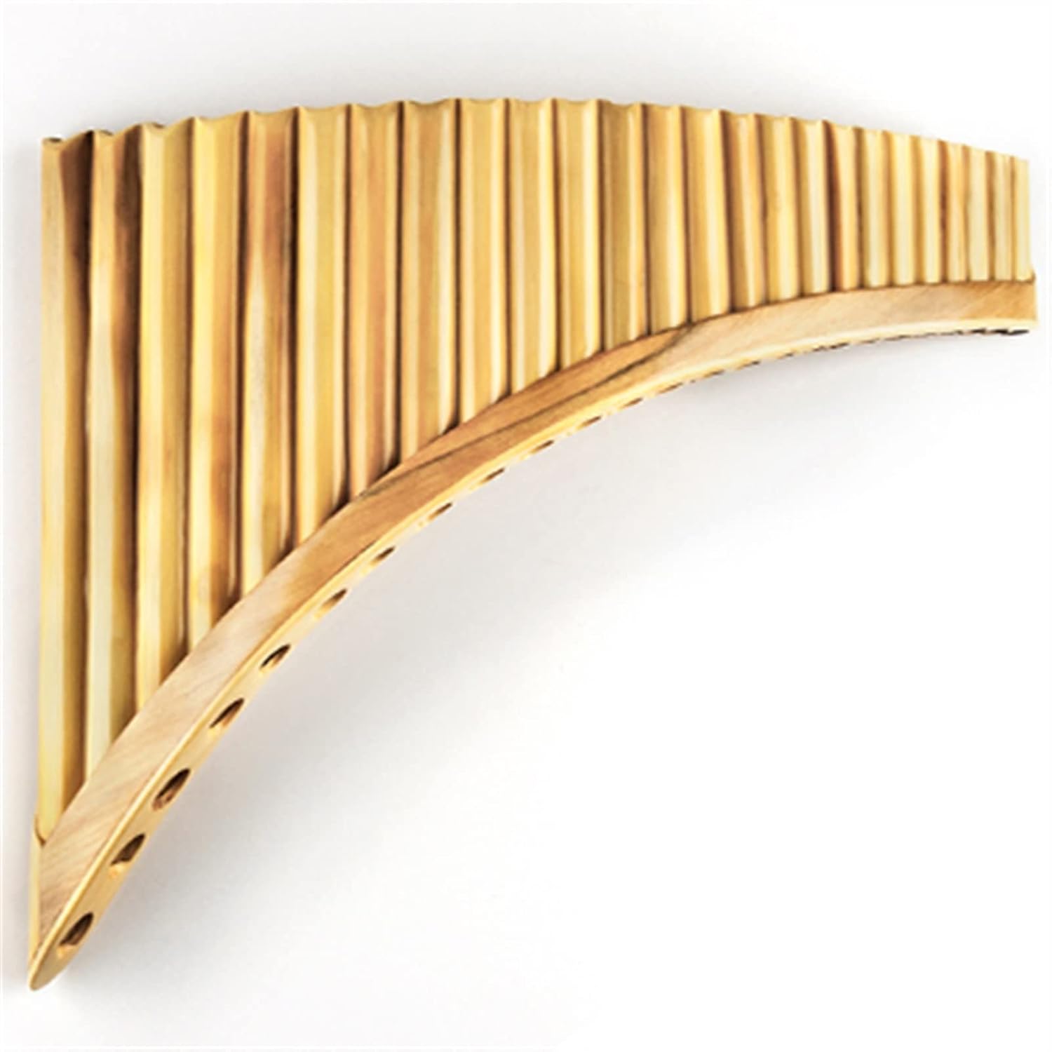 25 Pipes Pan Flute Instrument Pan Flute Panpipes G Key Handmade Woodwind Instrument (Color : Right)