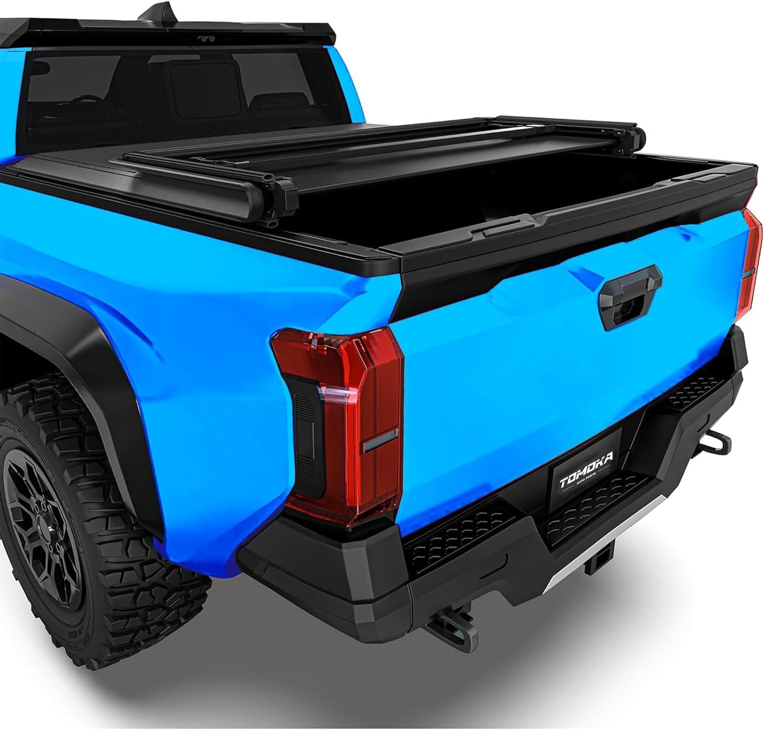 TOMOKA Vinyl Soft Tri-fold Truck Bed Tonneau Cover Compatible for 2016-2026 Toyota Tacoma (Excl. Trail Edition) Bed Tonneau Cover 5 Ft (60.5