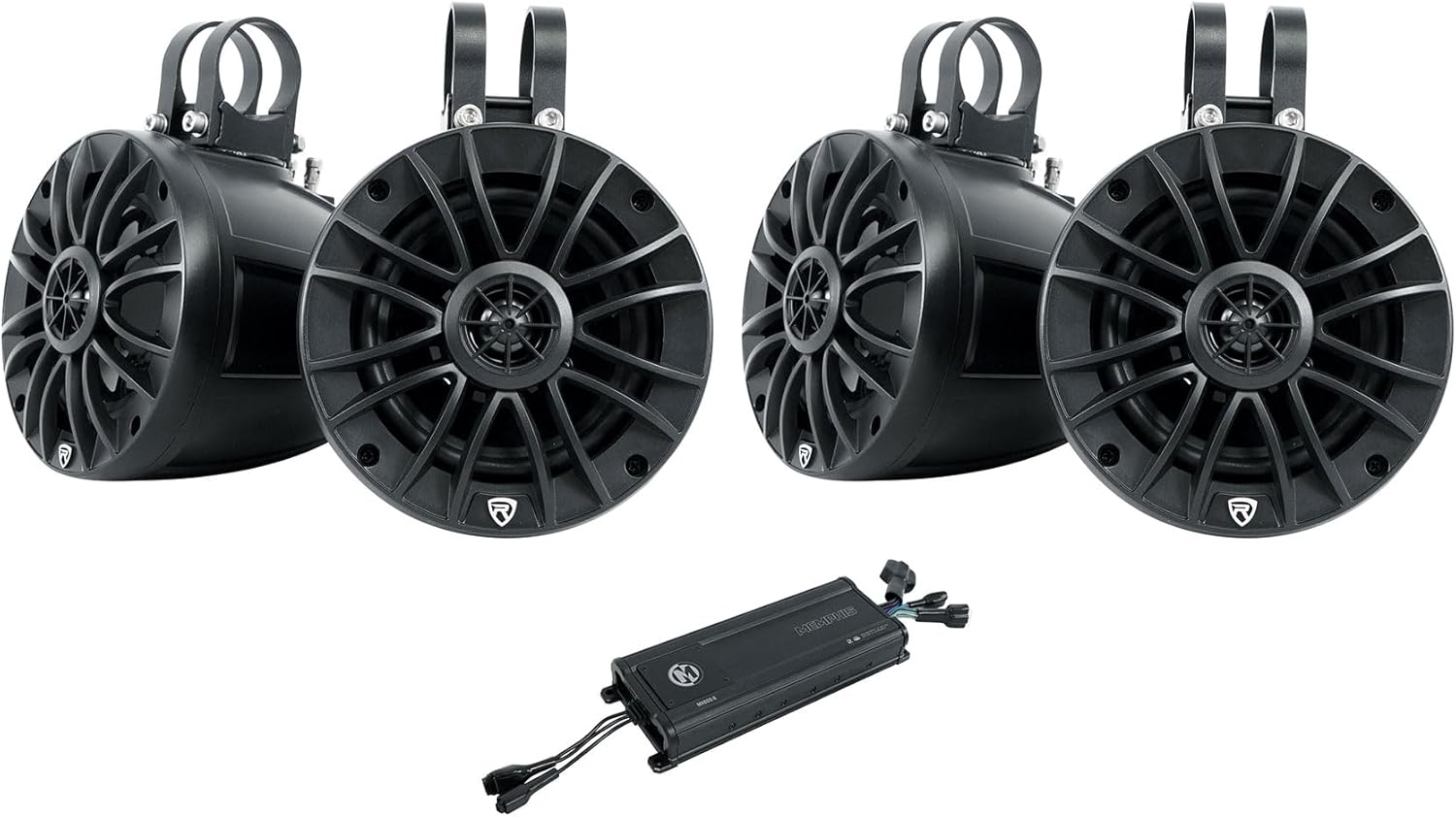 Memphis Audio MX600.6 600w 6 Channel UTV ATV Amplifier+(4) 5.25