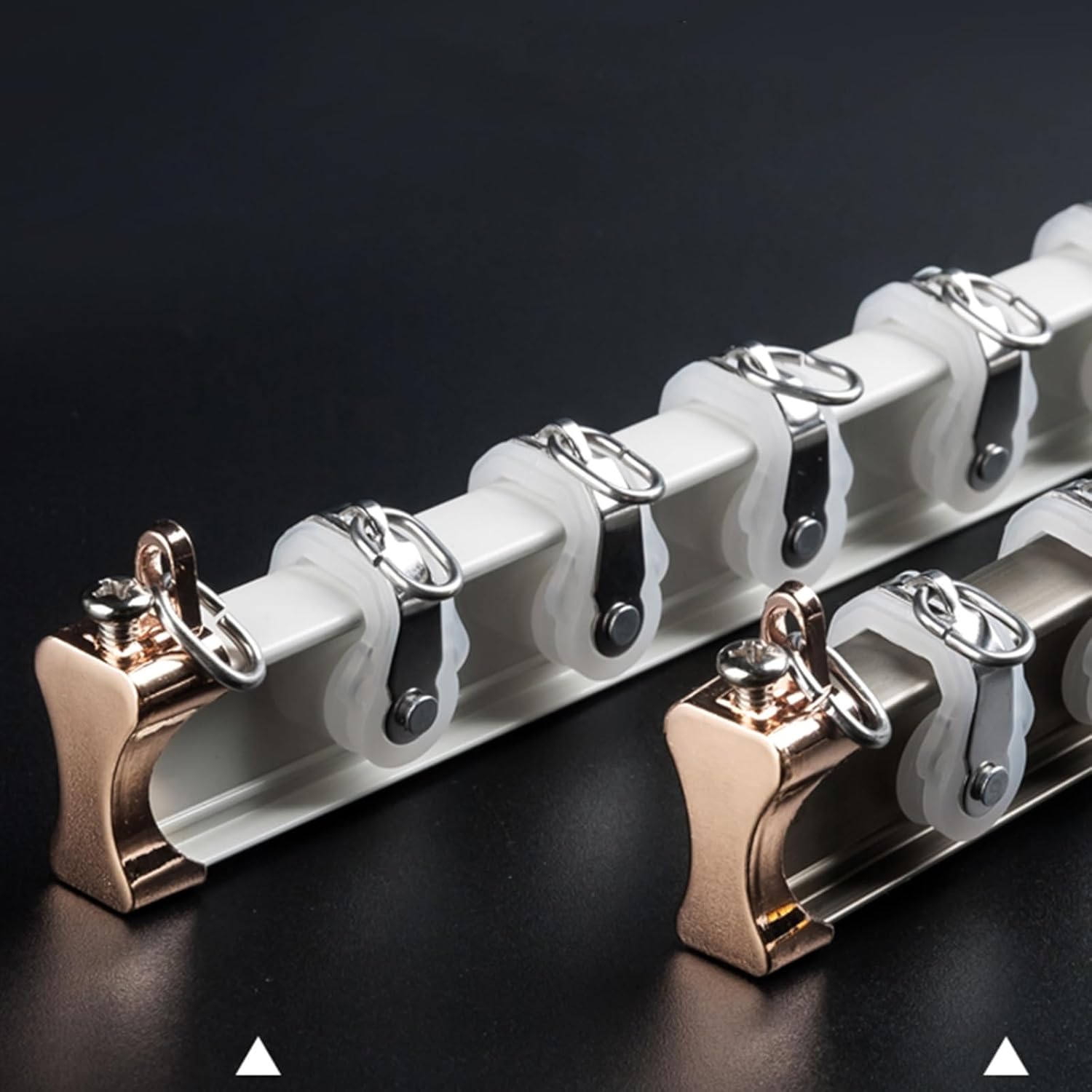 Curtain Rods, Flexible Bendable Ceiling Curtain Track, Ceiling Mount For Curtain Rail With Track Curtain System, Room Divider, Ceiling Curtain Rod, RV Ceiling Track For Curtains(Color:Top Champagne,Si