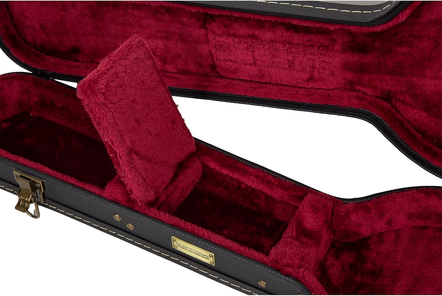 Crossrock SG Electric Guitar Case -Vintage Hardware, Sponge Lining, Metal Feet, Storage Space-Black (CRW520SGBK)
