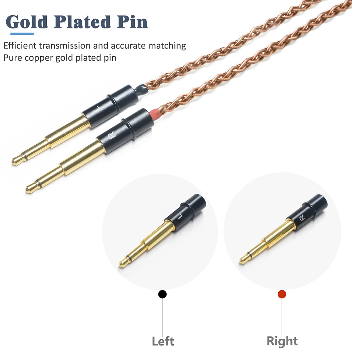 6N Single Crystal Copper Upgrade Headphones Cables 4Pin XLR/4.4mm/2.5mm Balanced Cables for Meze 99 Classics 99 Neo 99 Noir (4Pin XLR Balanced Plug)