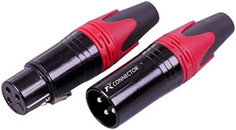 Davitu Electrical Equipments Supplies - 100pcs/50sets 50PCS 3 Pin XLR Female Jack + 50pcs Male Plug Professional 3 Pole XLR Socket Plug Microphone Connector s - (Color: Blue)