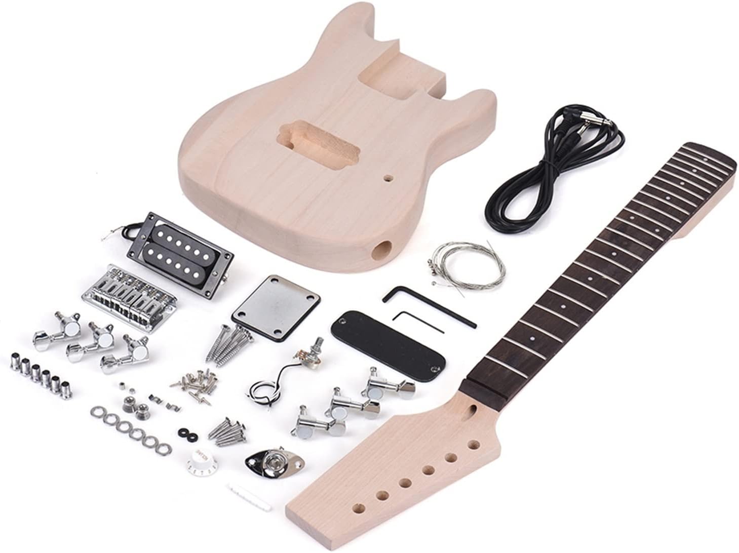 TSTS 1 Set DIY Unfinished Electric Guitar Kits Kits for ST Guitar DIY Parts Accessories Guitar DIY Accessory