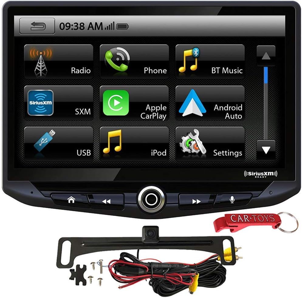 STINGER Stinger HEIGH10 10 inch Multimedia Navigation Car Stereo Safe Driver's Bundle w/ Backup Camera. Capacitive HD Display,Apple CarPlay,Android Auto,SiriusXM Ready,Bluetooth,HDMI,Single/Double DIN