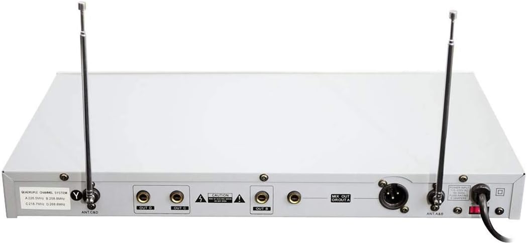 Pyle PDWM5500 VHF Wireless Microphone System with 4 Microphones