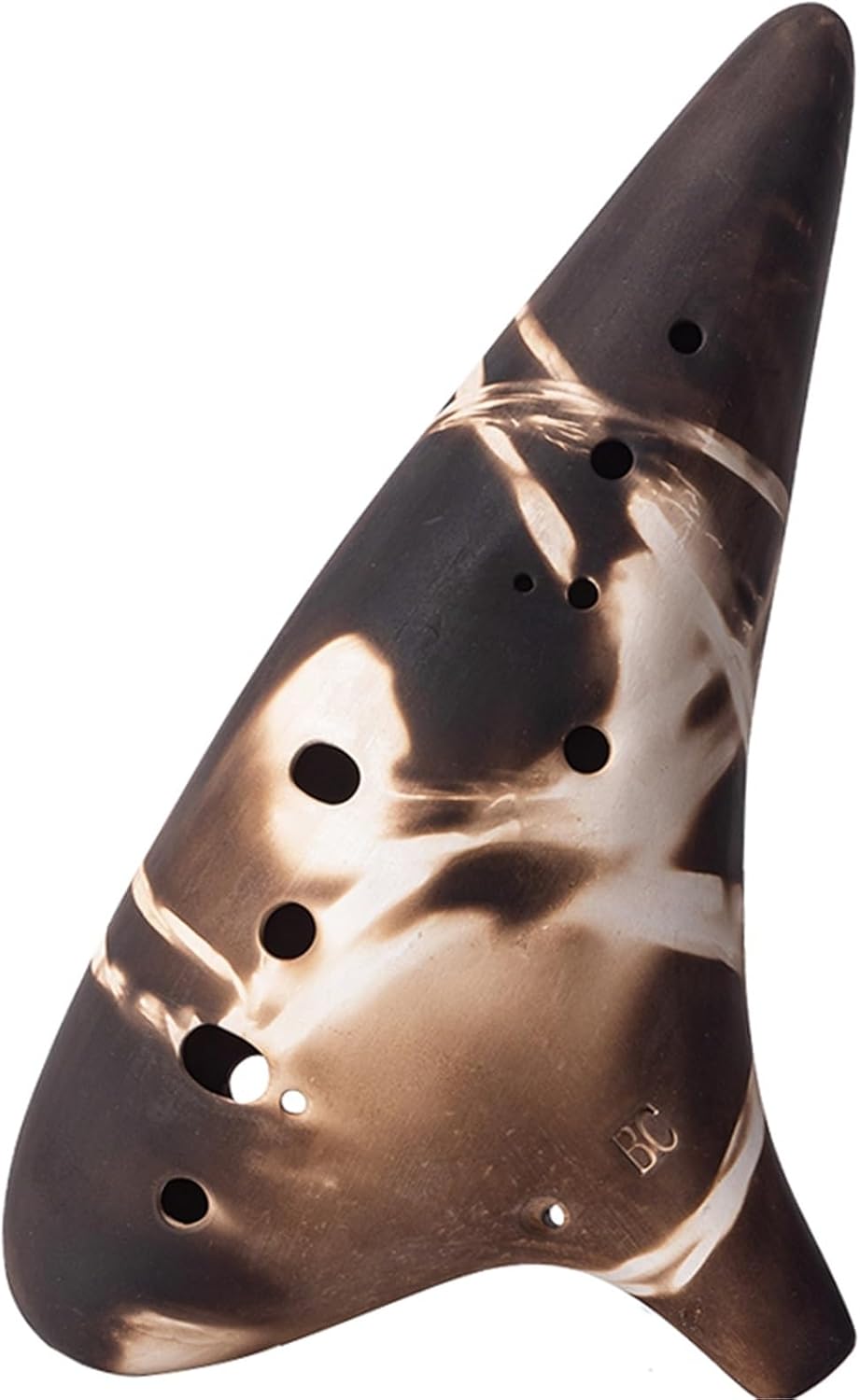 Ocarina 12-hole Bass C Professional Performance-level Smoked Ceramic Ocarina