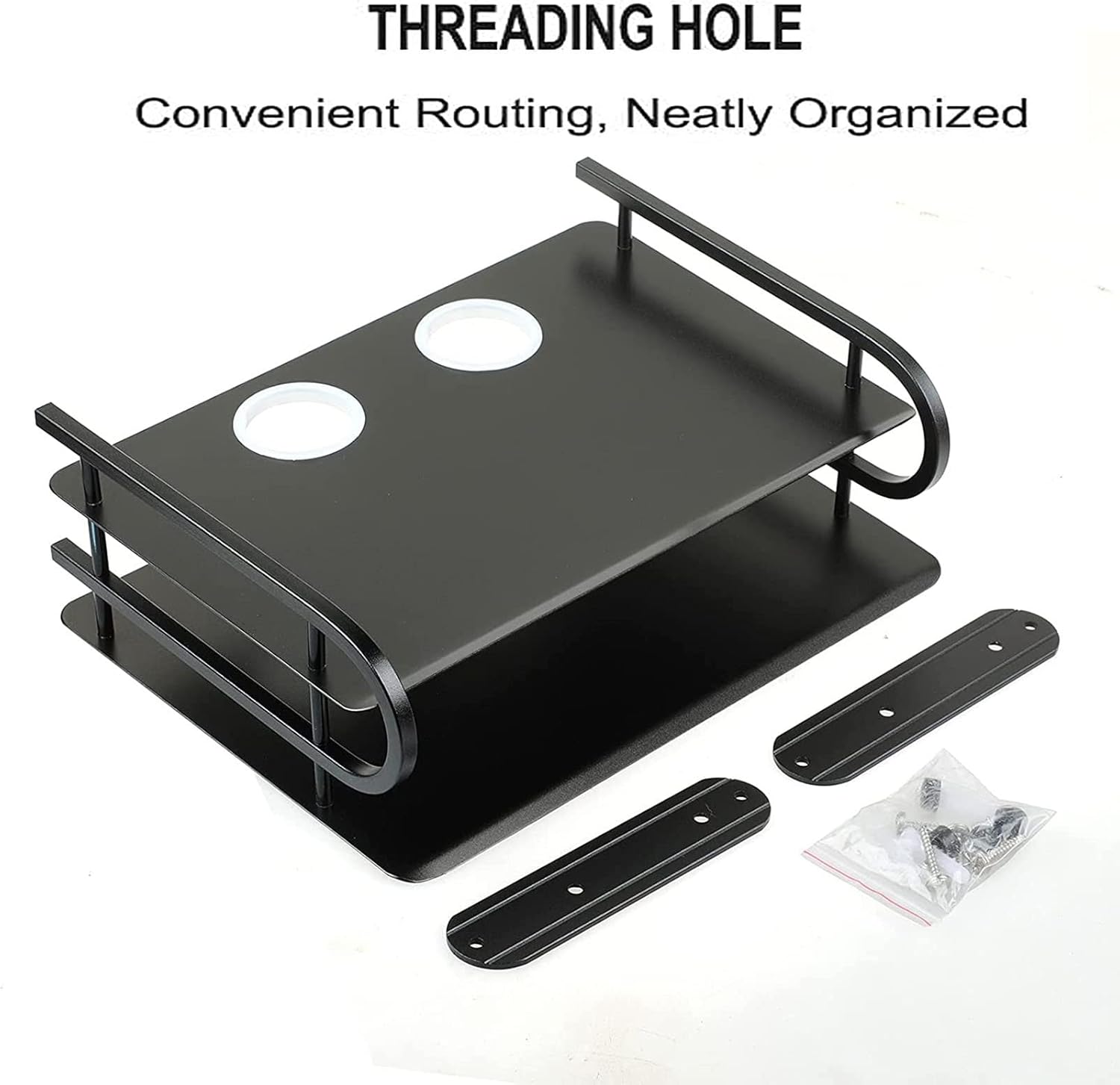 Multifunctional Floating TV Shelf, Wall Mount WiFi Router Stand, Small Projector Shelf, Electronic Equipment Stand (Size : 28.1 * 21 * 14.5cm)