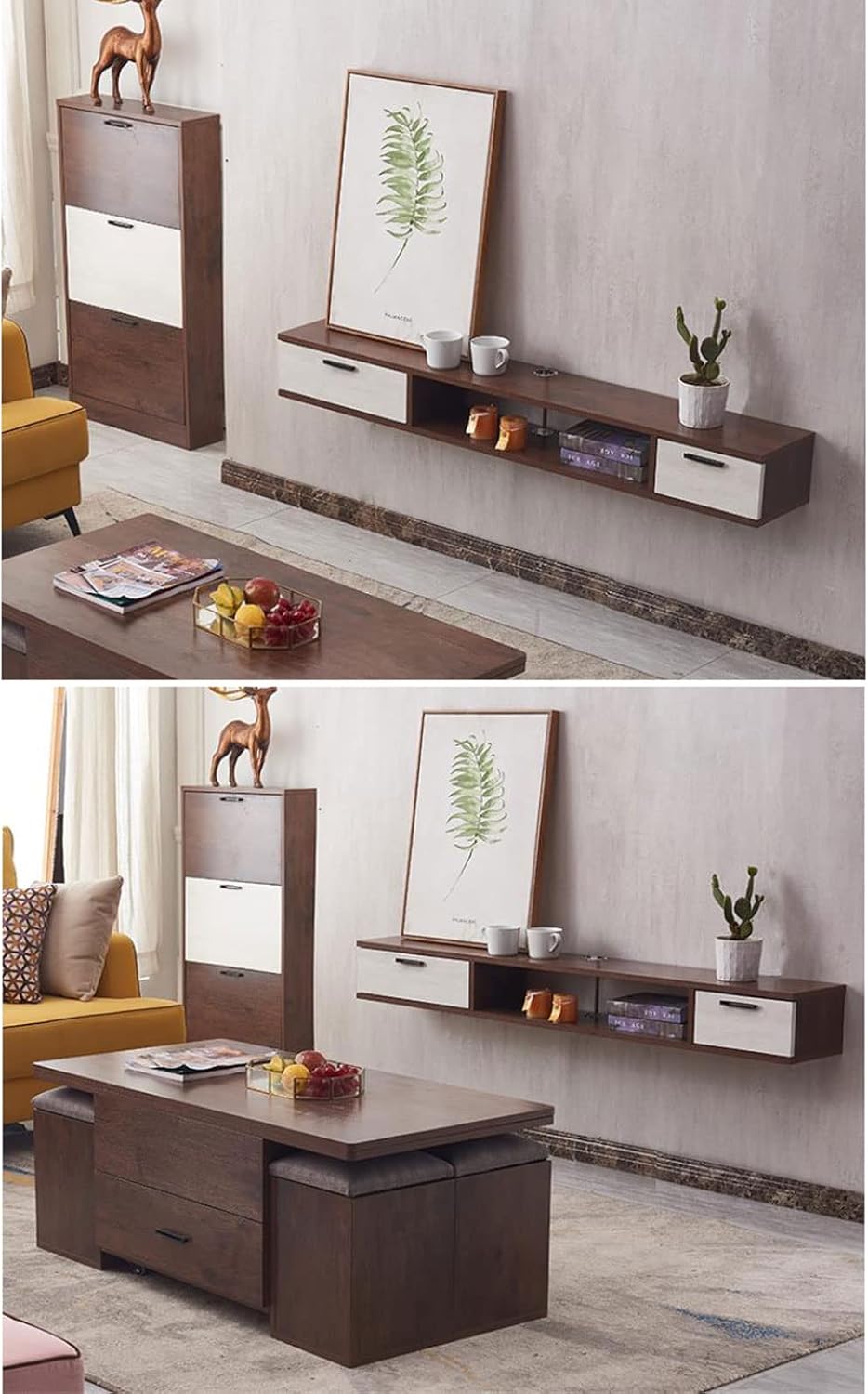 Wall Shelf Floating Shelf Wall Mounted TV Cabinet TV Stands TV Multimedia Console TV Shelf Router Set-top Box Display Ledge Utility Storage Shelf Home Decor Wall Mount Corner Shelves
