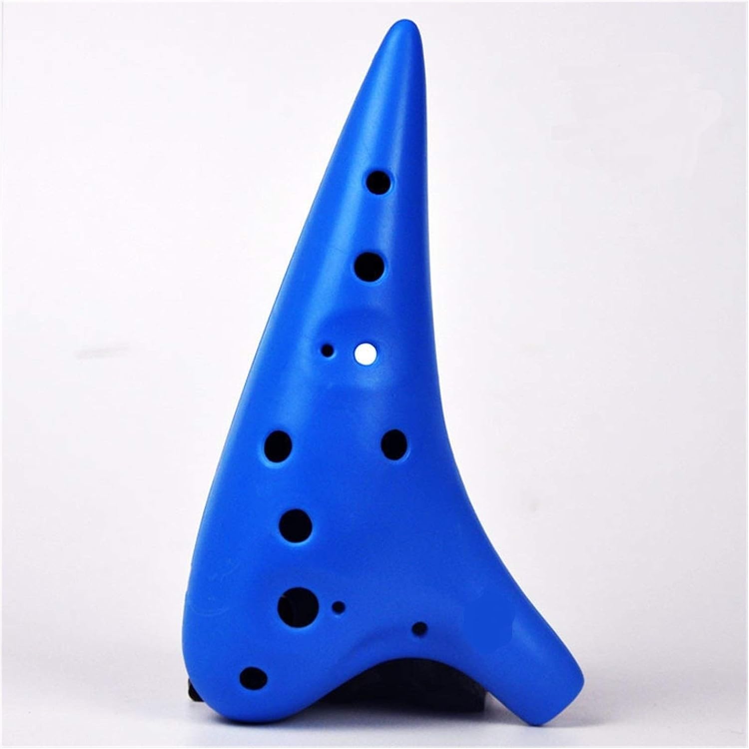 12 Holes Plastic Resin Ocarina Flute Alto C Key Musical Instrument with Music Score for Beginner (Color : Onecolor)
