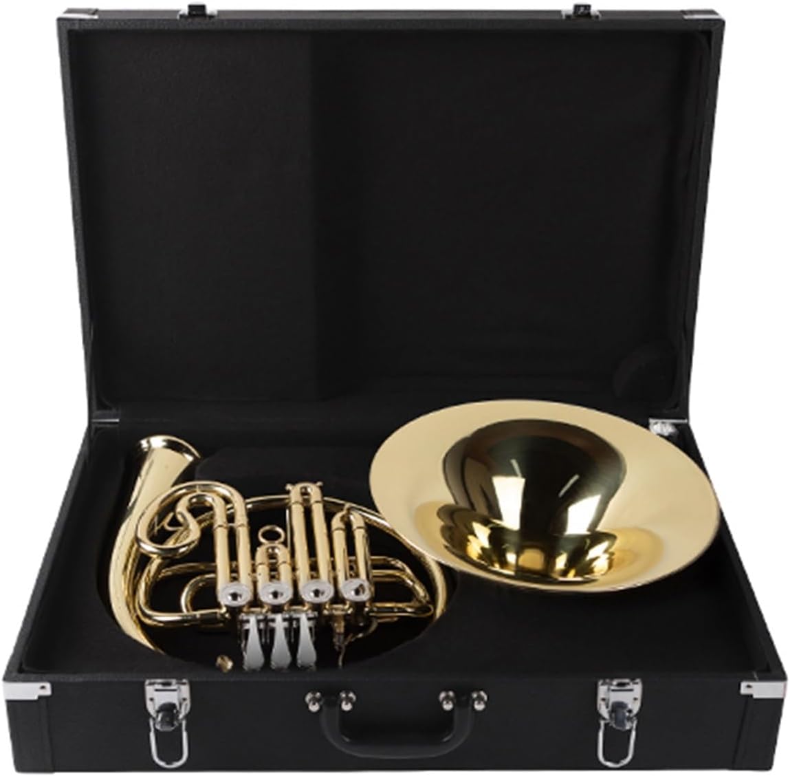 French Horn Instrument 4 Keys B Flat Brass Single Row